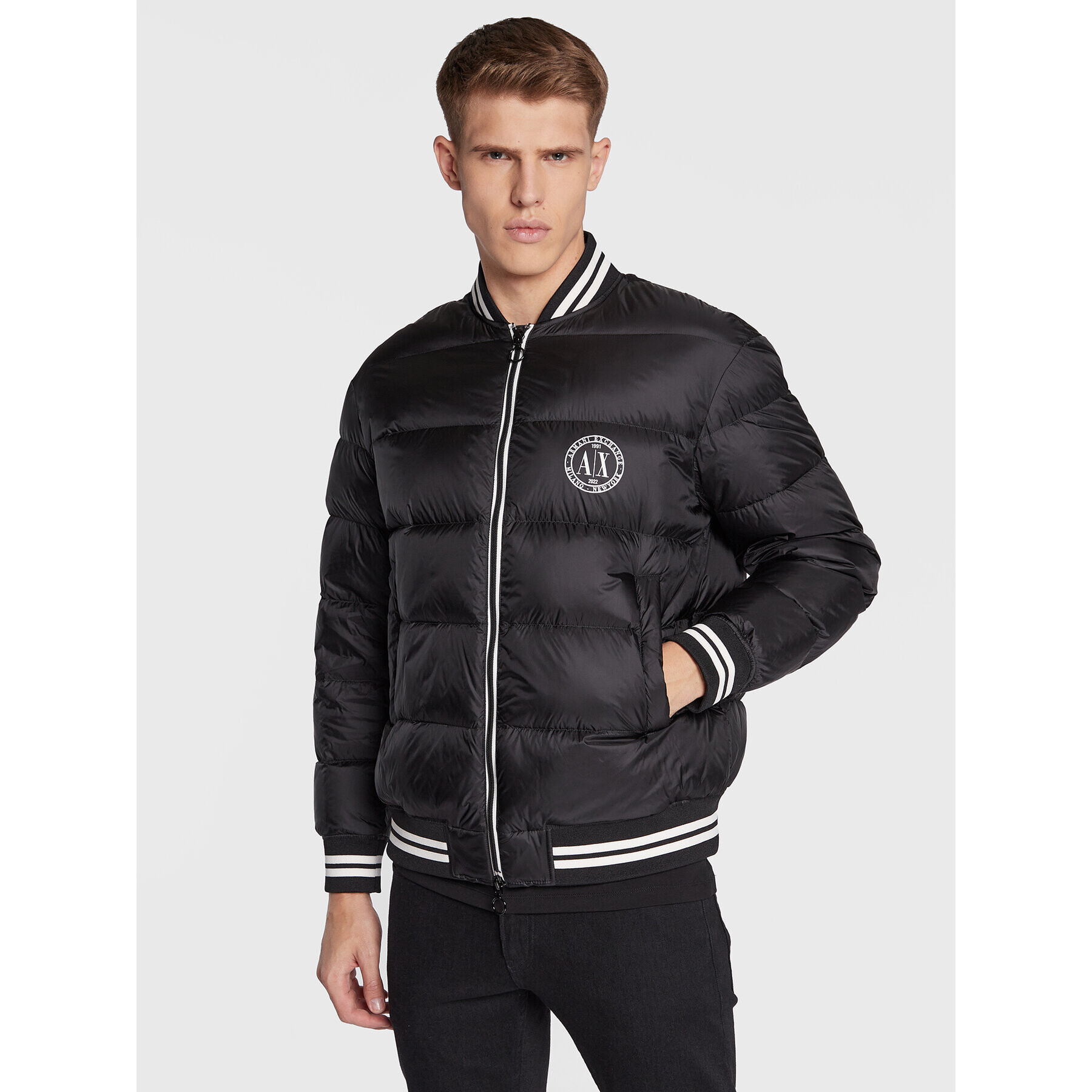 Armani Exchange Bomber dzseki 6LZBL8 ZNWRZ 1200 Fekete Regular Fit - Pepit.hu