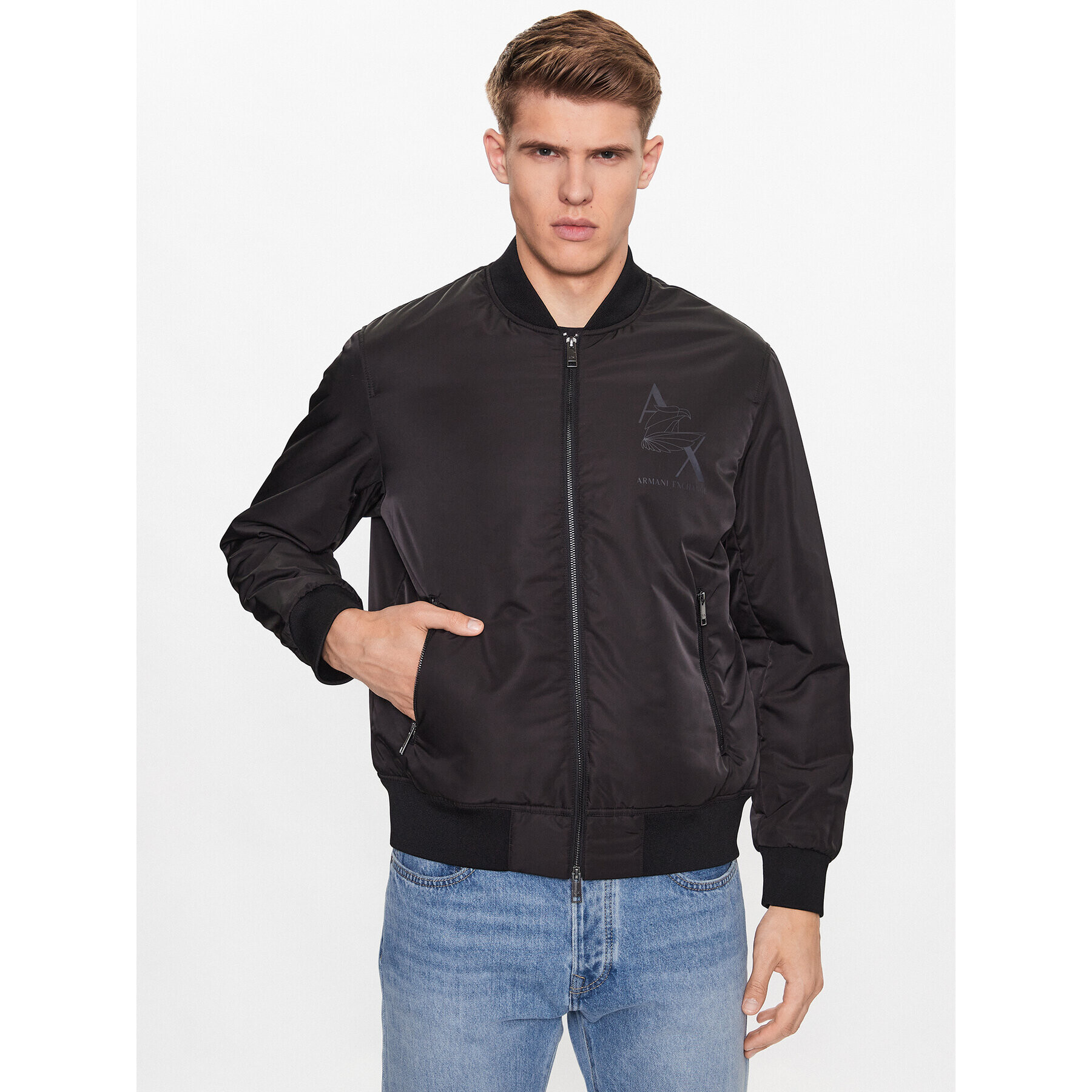 Armani Exchange Bomber dzseki 6RZB05 ZNUEZ 1200 Fekete Regular Fit - Pepit.hu