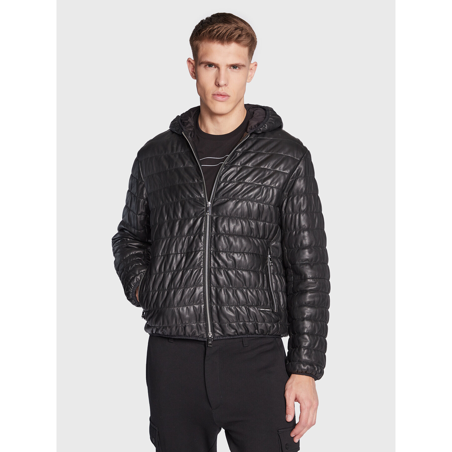 Armani Exchange Bőrkabát D49R70 D9P70 999 Fekete Regular Fit - Pepit.hu