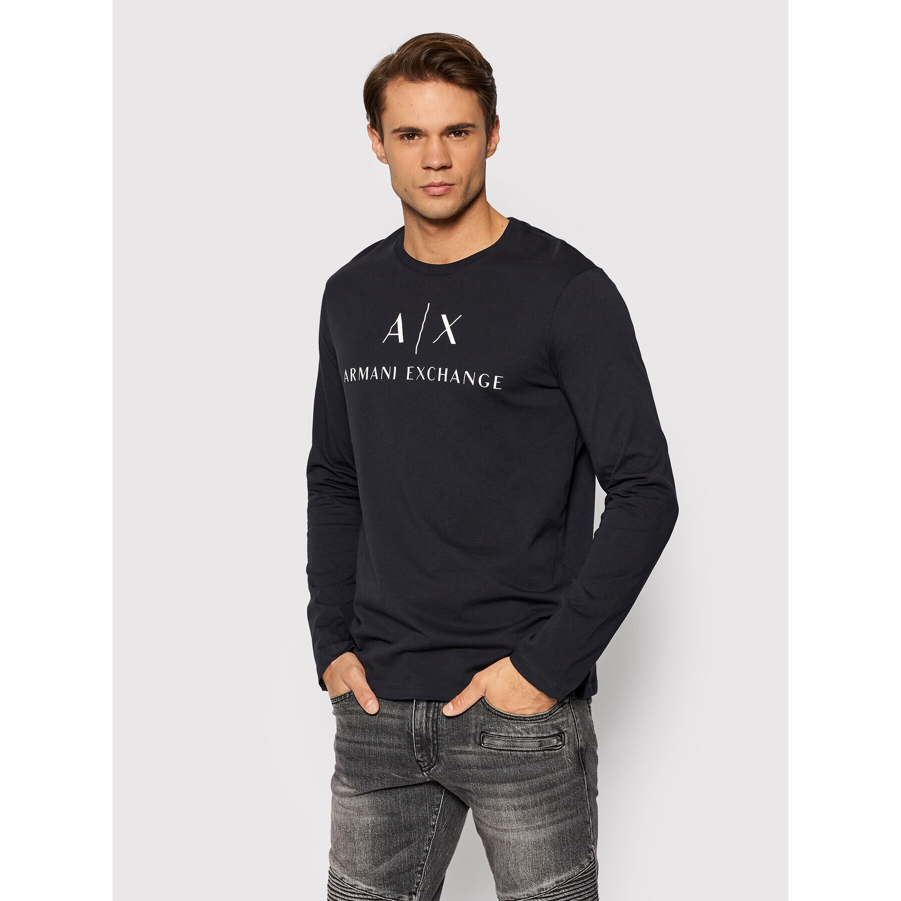 Armani Exchange Hosszú ujjú 8NZTCH Z8H4Z 1510 Sötétkék Slim Fit - Pepit.hu