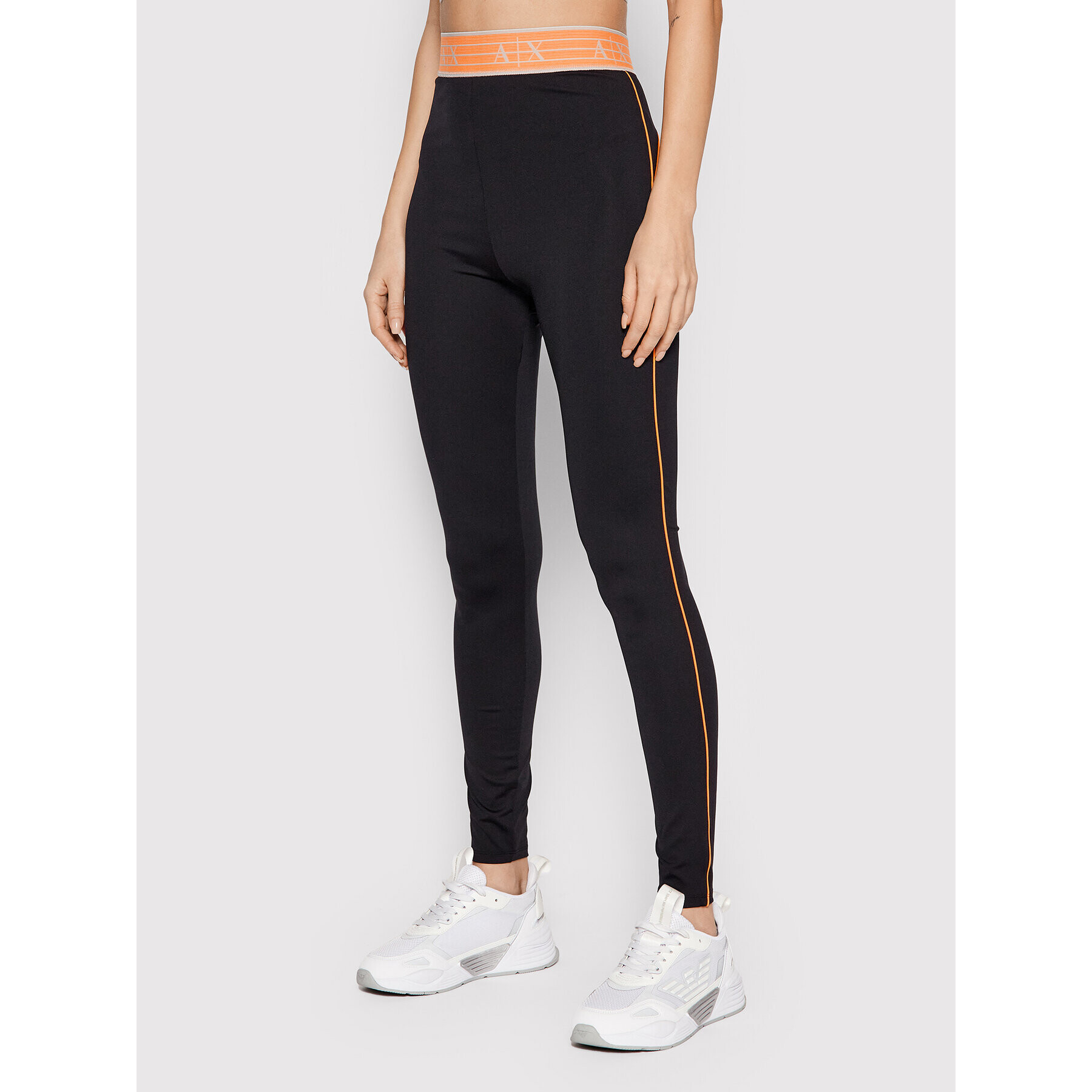 Armani Exchange Leggings 3LYPEA YJ4PZ 1200 Fekete Slim Fit - Pepit.hu