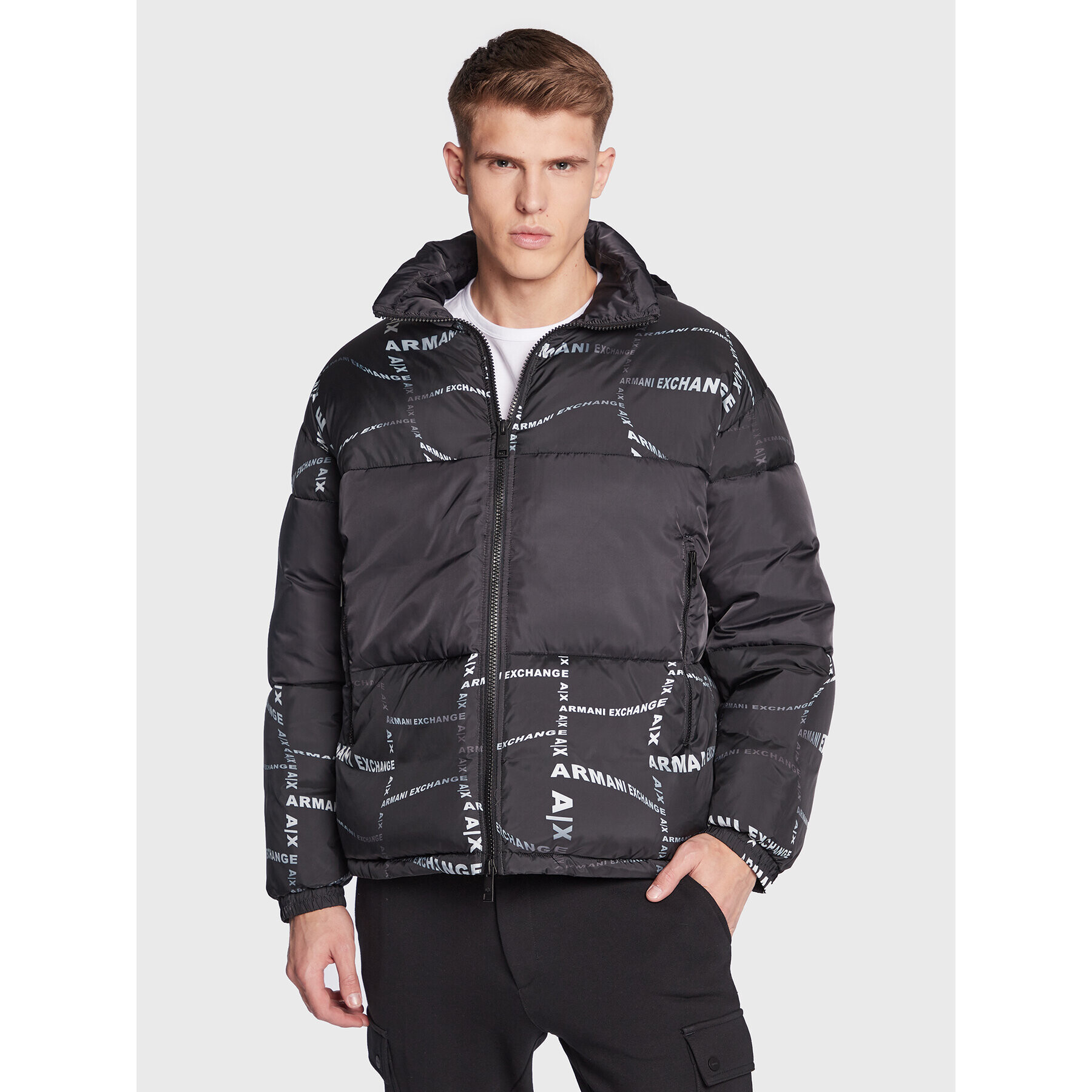 Armani Exchange Pehelykabát 3RZB03 ZNKRZ 52AG Fekete Regular Fit - Pepit.hu