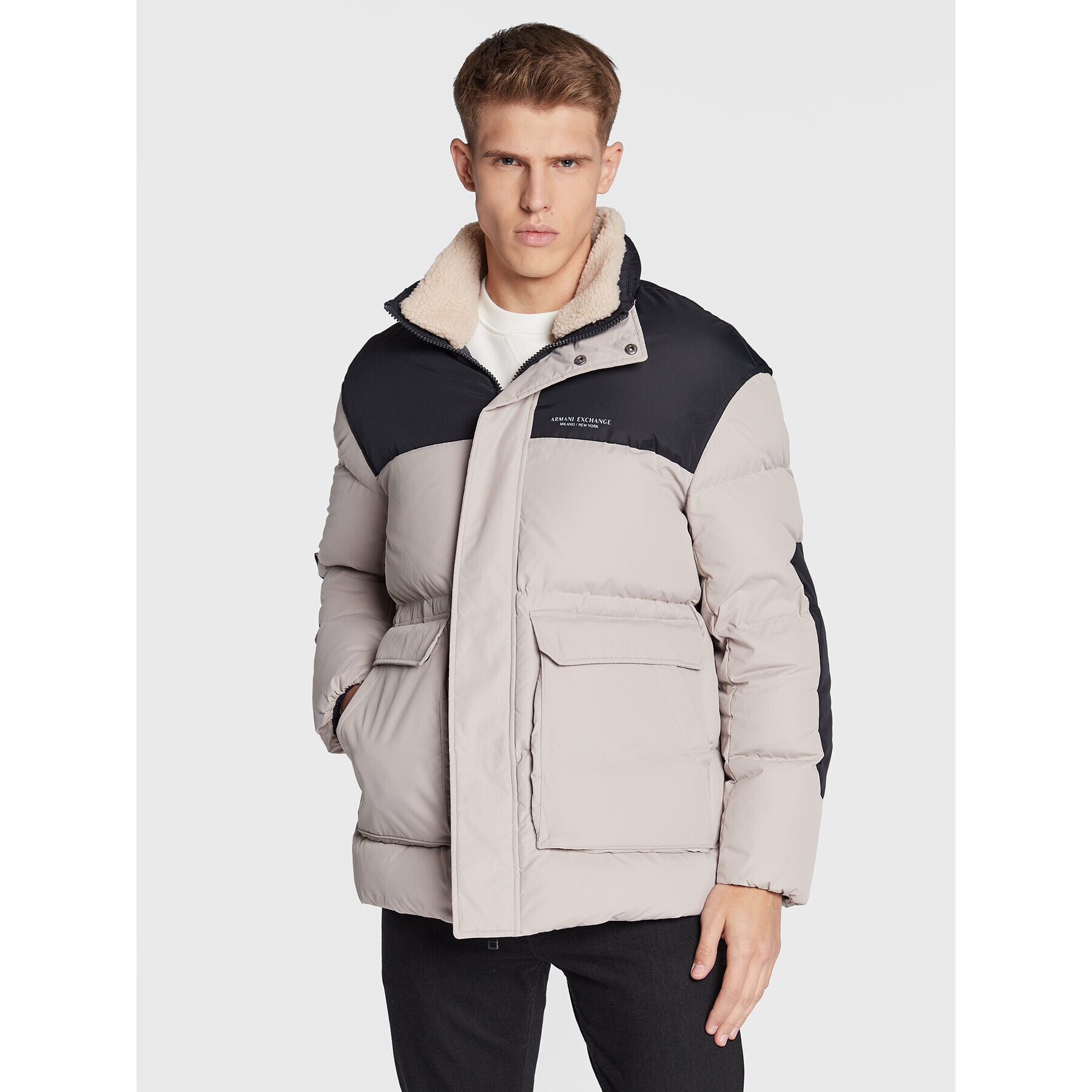 Armani Exchange Pehelykabát 6LZBL2 ZNWMZ 2786 Bézs Regular Fit - Pepit.hu