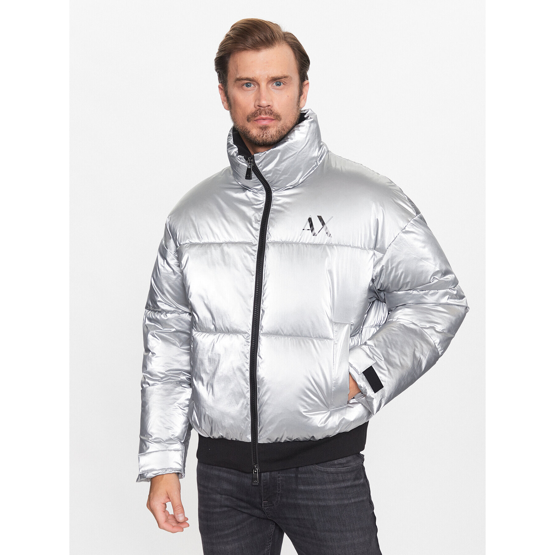 Armani Exchange Pehelykabát 6RZB45 ZNPTZ 1987 Ezüst Regular Fit - Pepit.hu