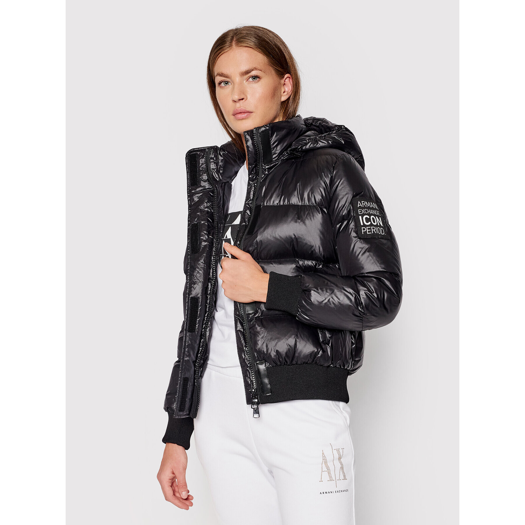 Armani Exchange Pehelykabát 8NYB40 YNYNZ 1210 Fekete Regular Fit - Pepit.hu