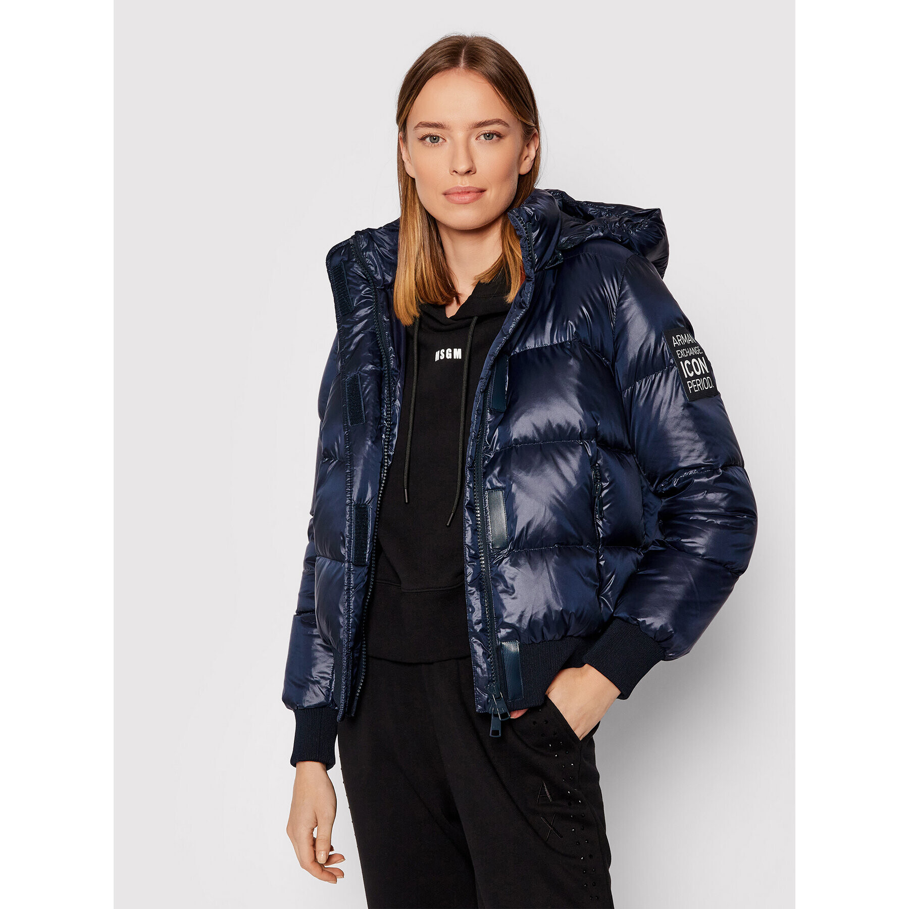 Armani Exchange Pehelykabát 8NYB40 YNYNZ 15AH Sötétkék Regular Fit - Pepit.hu