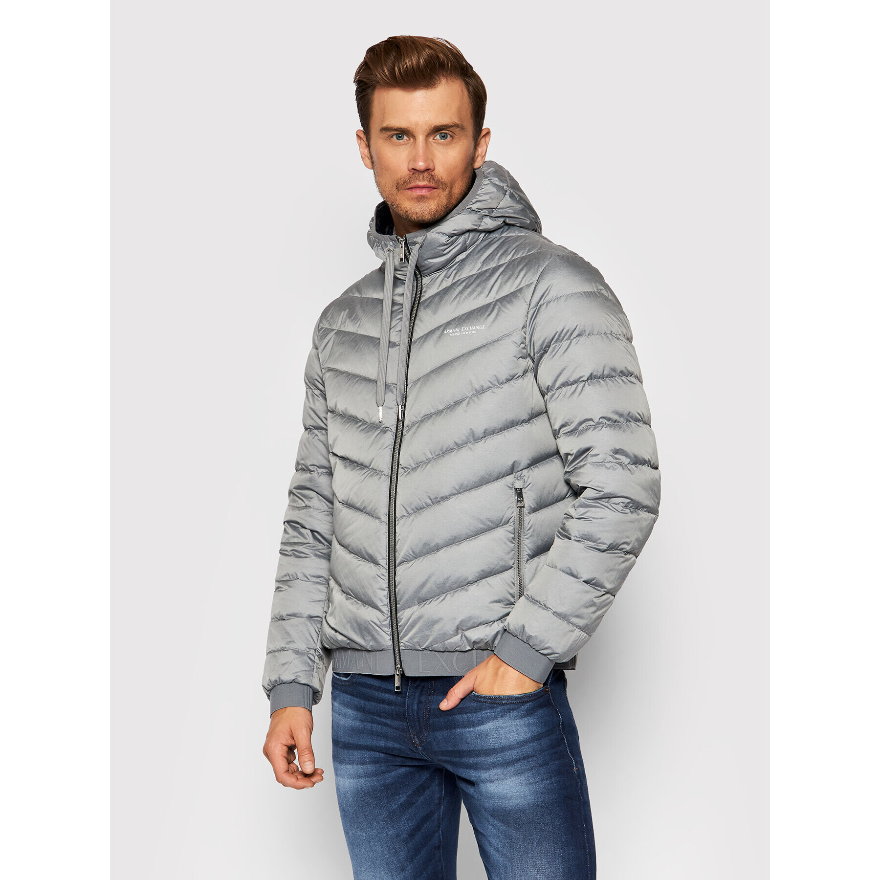 Armani Exchange Pehelykabát 8NZB53 ZNW3Z 0902 Szürke Regular Fit - Pepit.hu