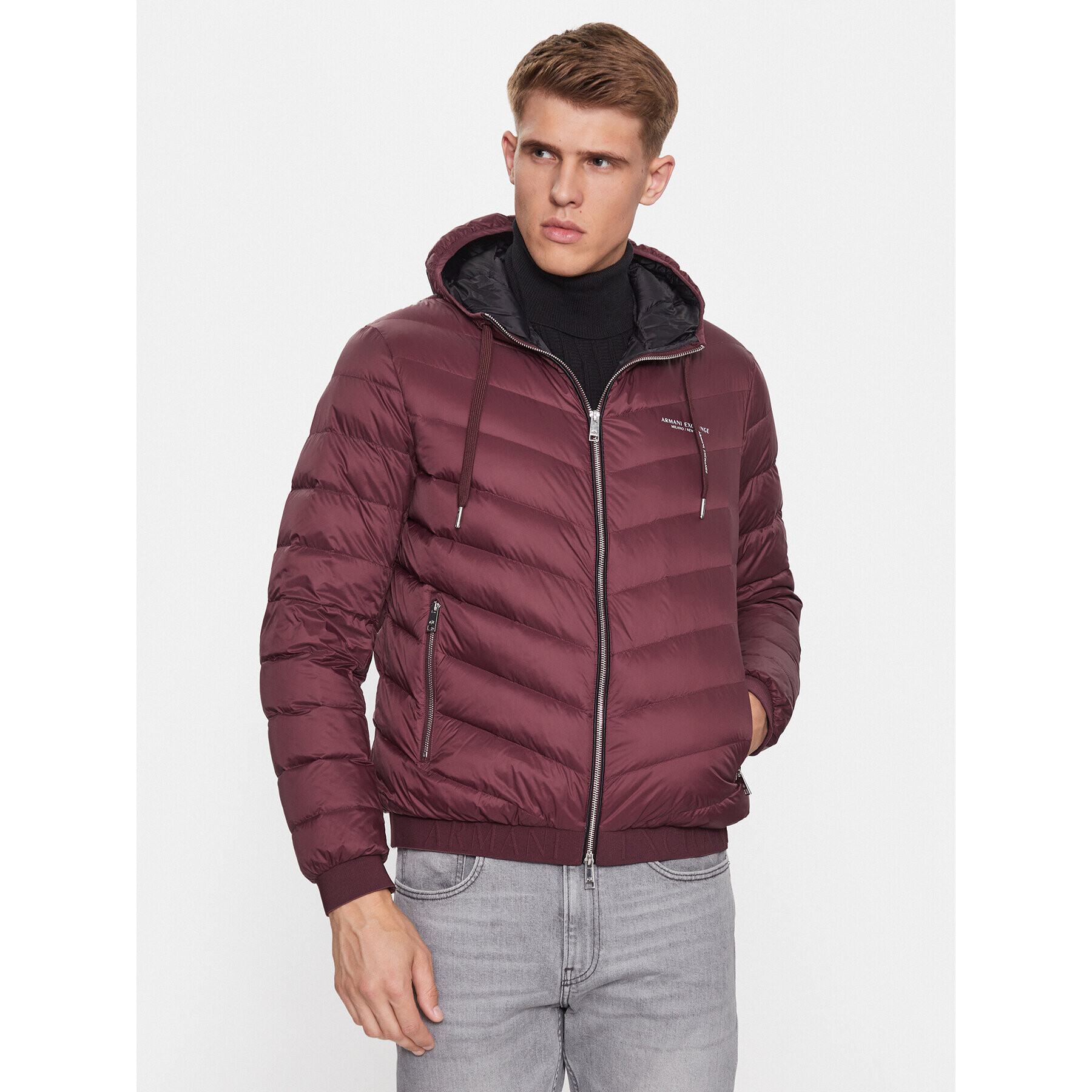 Armani Exchange Pehelykabát 8NZB53 ZNW3Z 44AL Bordó Regular Fit - Pepit.hu