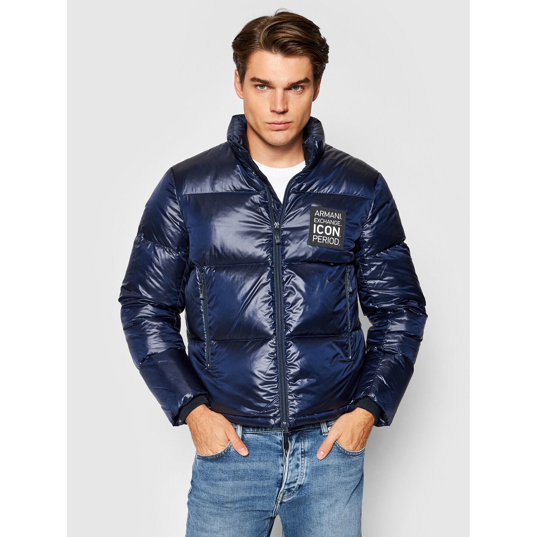 Armani Exchange Pehelykabát 8NZBP2 ZNYNZ 1583 Sötétkék Regular Fit - Pepit.hu