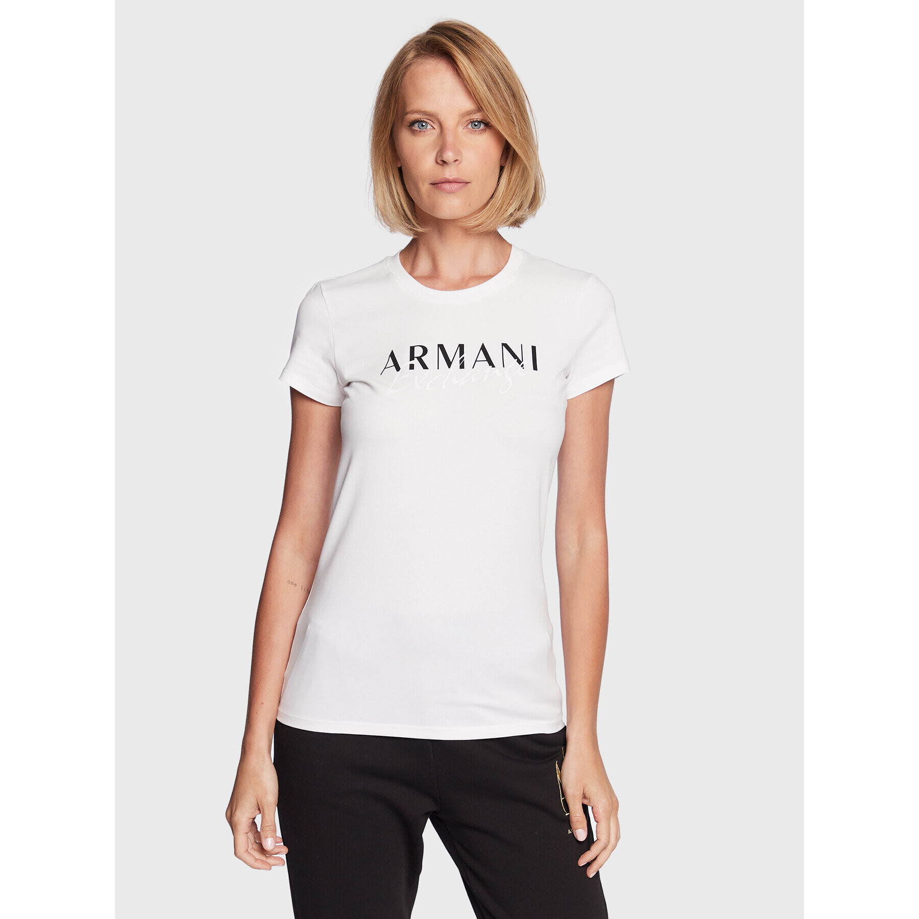 Armani Exchange Póló 3RYTBK YJDTZ 1000 Fehér Regular Fit - Pepit.hu