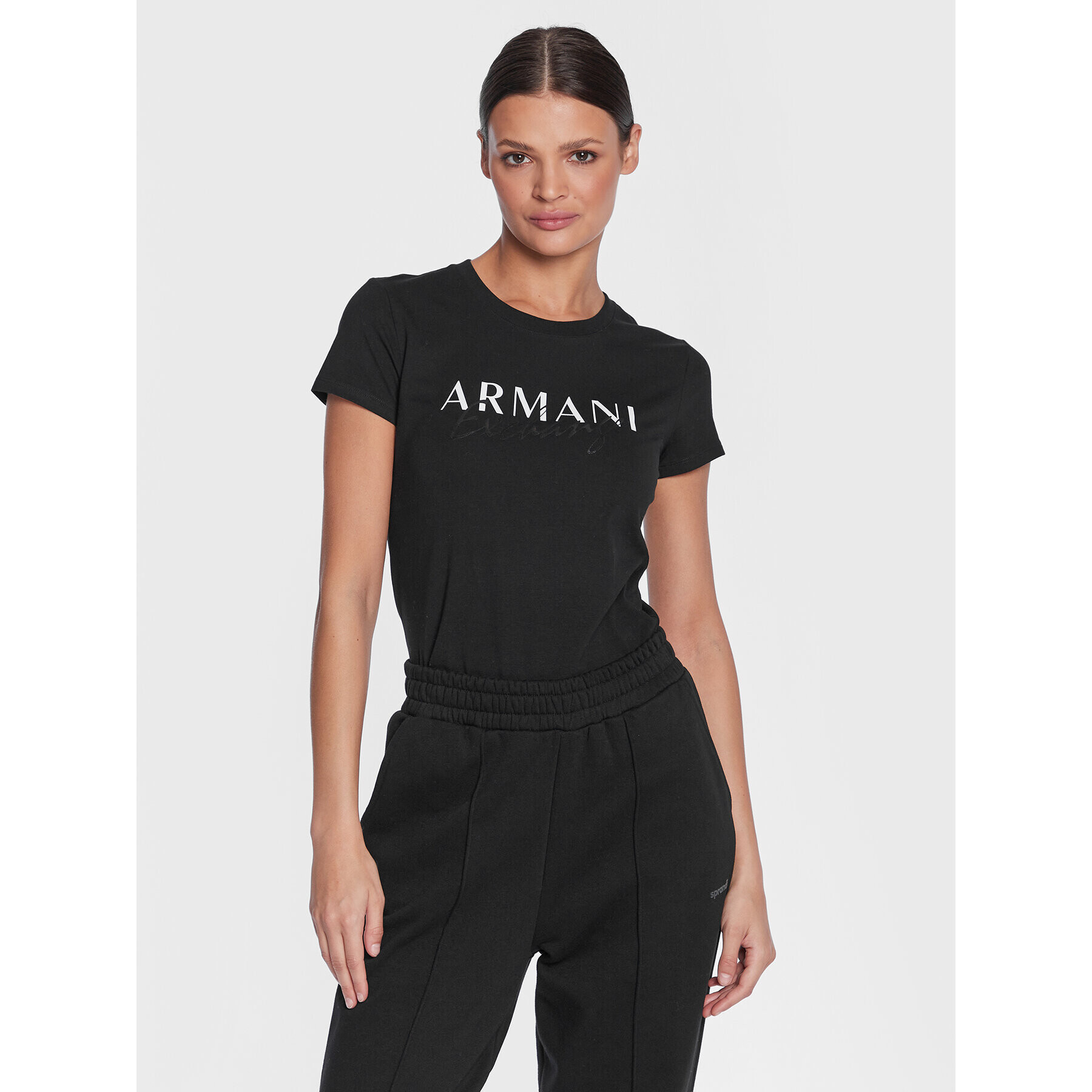 Armani Exchange Póló 3RYTBK YJDTZ 1200 Fekete Regular Fit - Pepit.hu