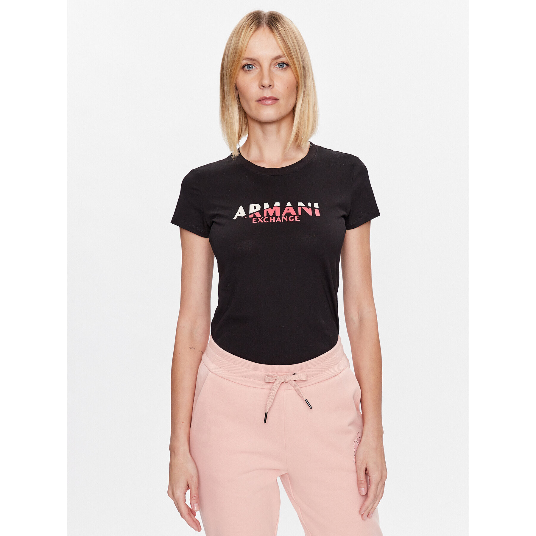 Armani Exchange Póló 3RYTBU YJG3Z 1200 Fekete Slim Fit - Pepit.hu