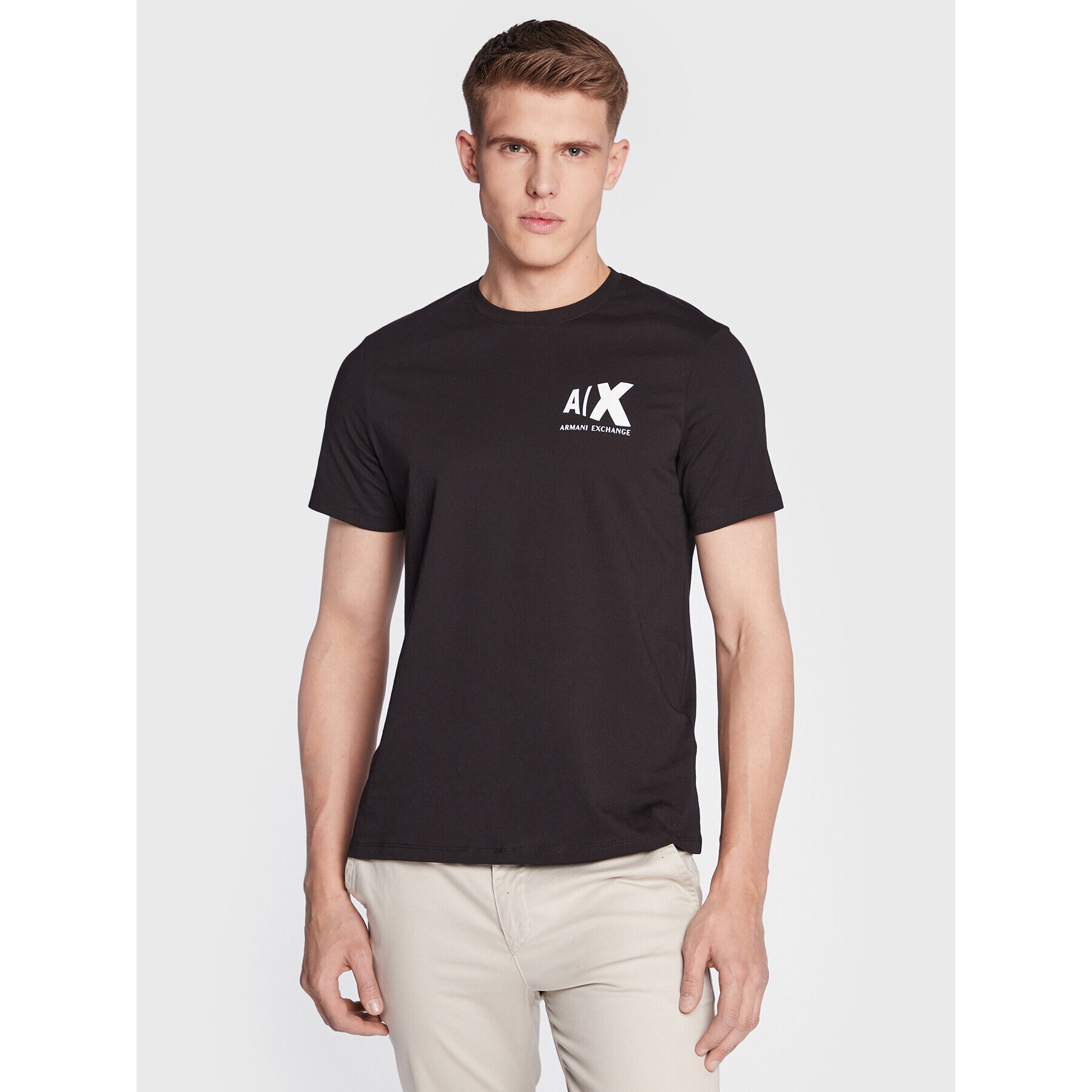 Armani Exchange Póló 3RZTAF ZJGCZ 1200 Fekete Slim Fit - Pepit.hu