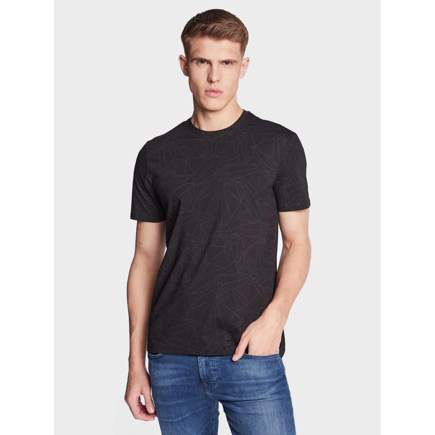 Armani Exchange Póló 3RZTBP ZJ9TZ 8271 Fekete Regular Fit - Pepit.hu