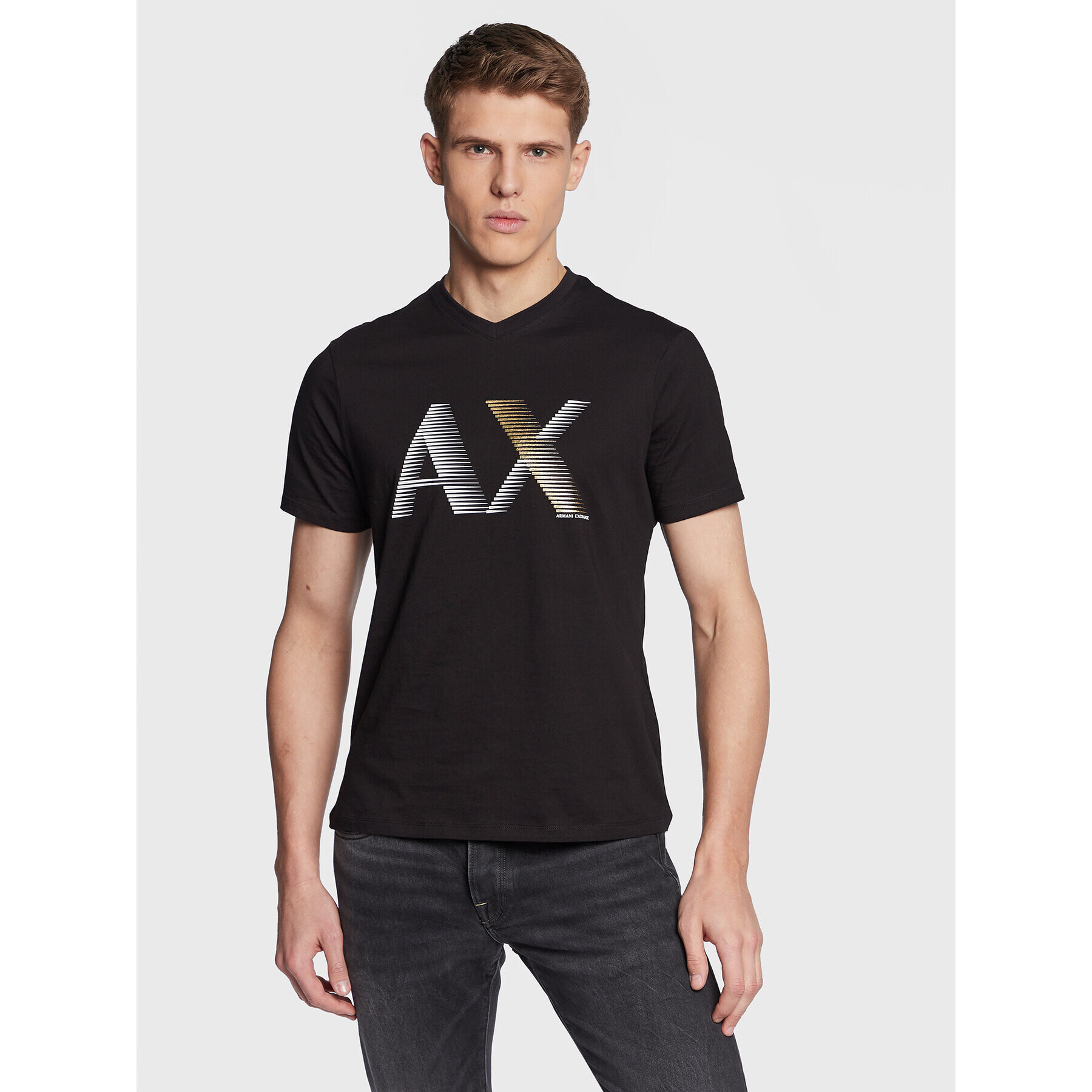 Armani Exchange Póló 3RZTHB ZJBYZ 1200 Fekete Regular Fit - Pepit.hu