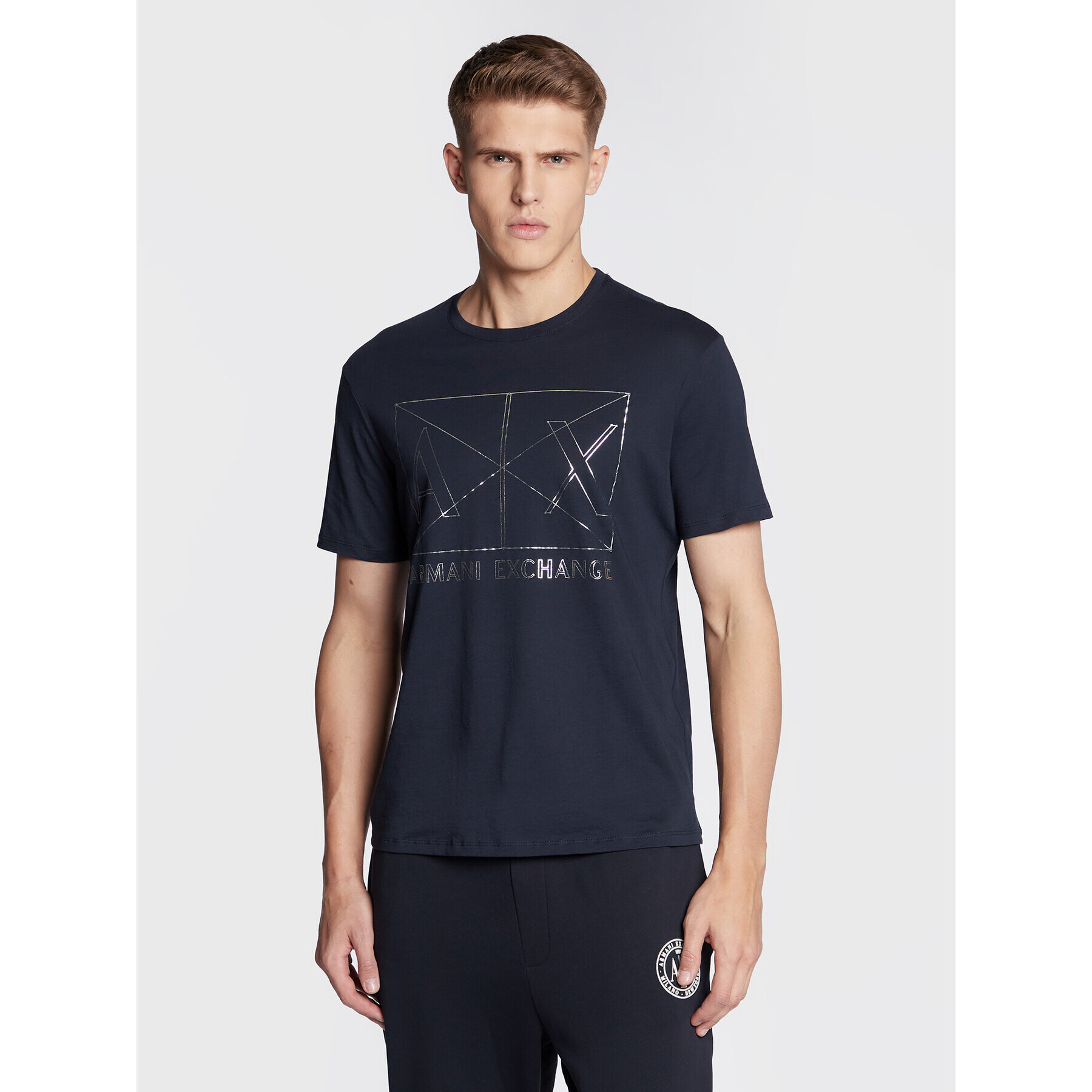 Armani Exchange Póló 6LZTAM ZJA5Z 1510 Sötétkék Regular Fit - Pepit.hu