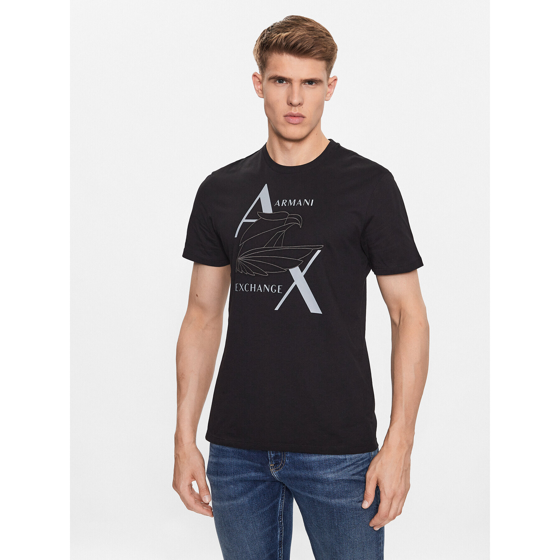 Armani Exchange Póló 6RZTAL ZJ9TZ 1200 Fekete Regular Fit - Pepit.hu