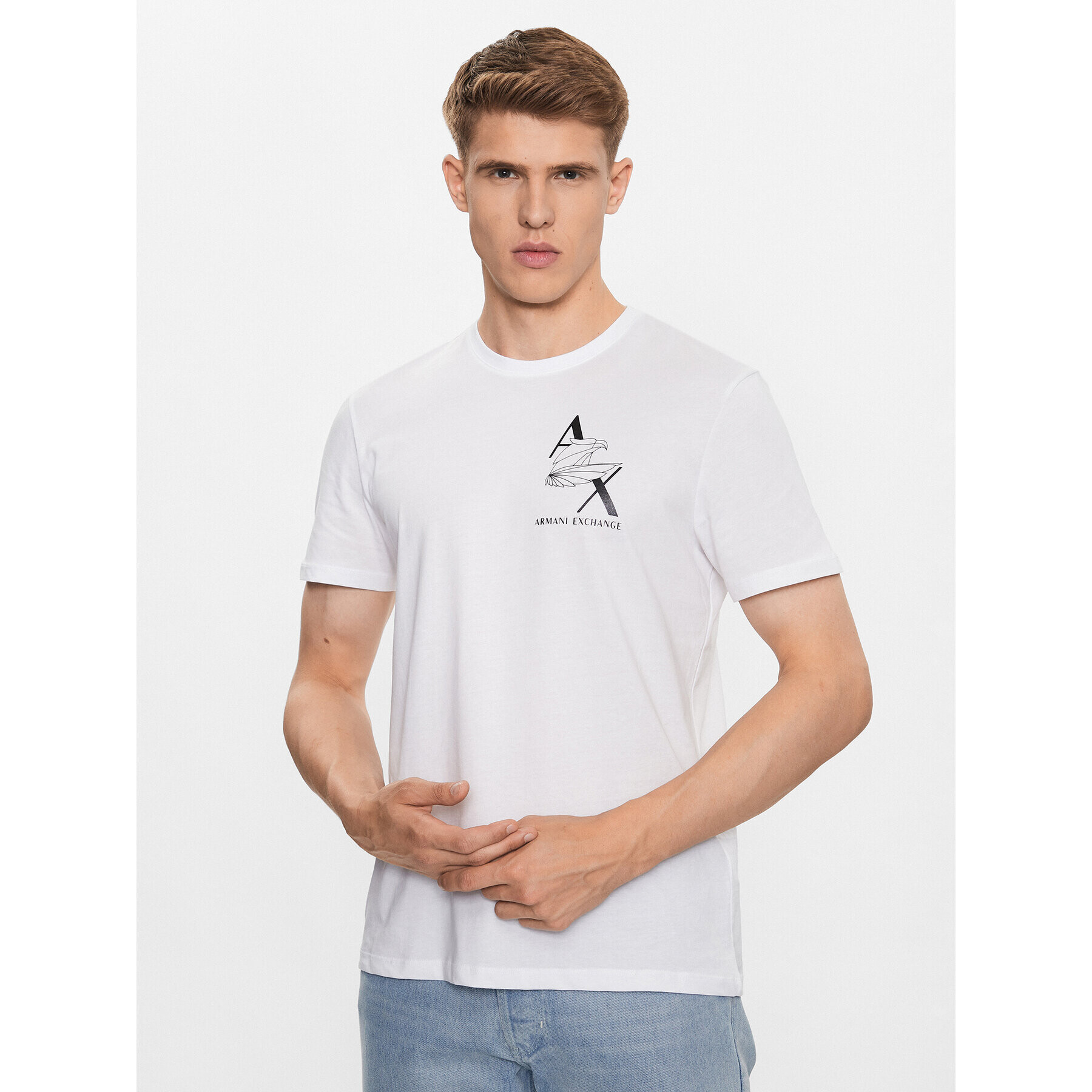 Armani Exchange Póló 6RZTAM ZJ9TZ 1100 Fehér Regular Fit - Pepit.hu