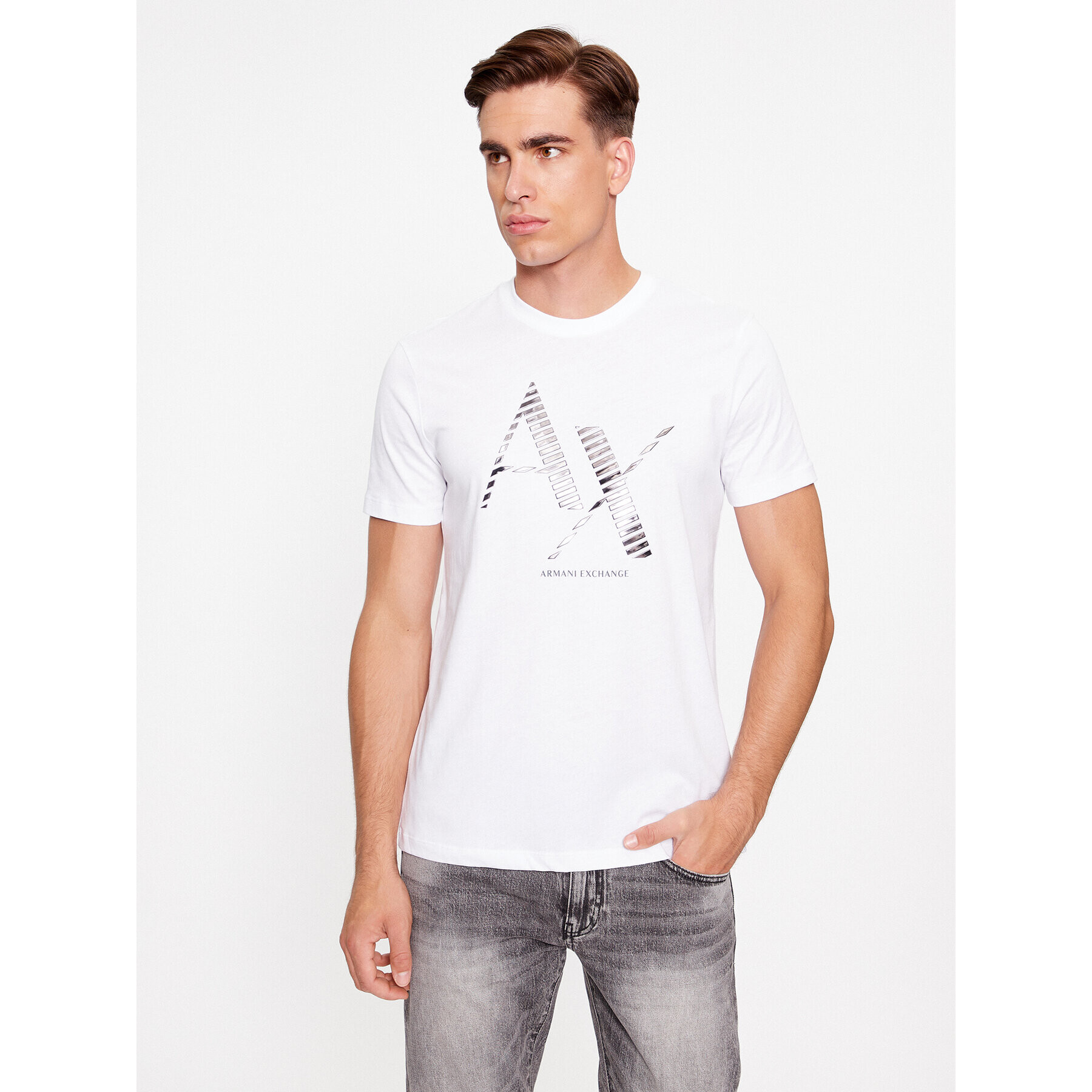 Armani Exchange Póló 6RZTKD ZJBYZ 1100 Fehér Regular Fit - Pepit.hu