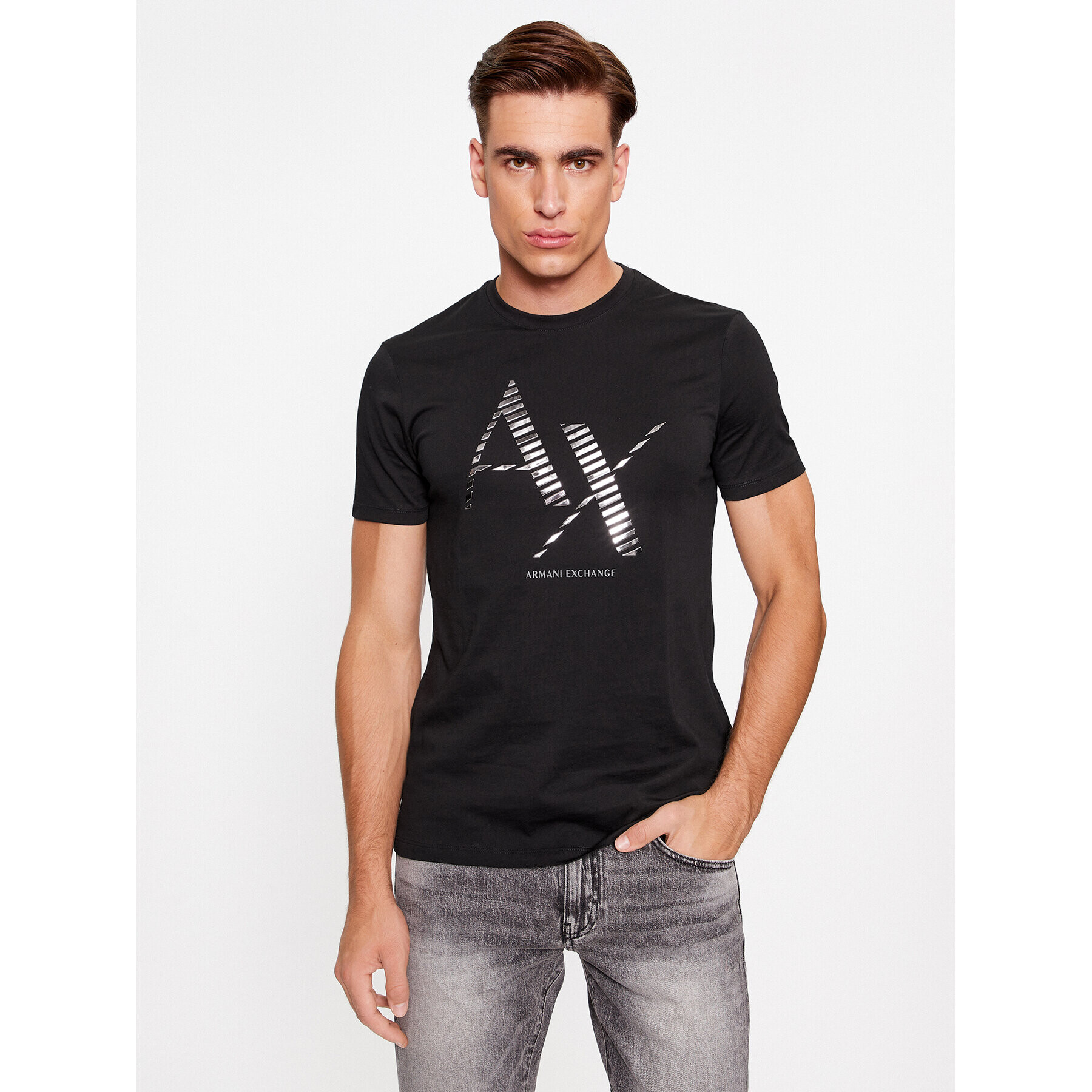 Armani Exchange Póló 6RZTKD ZJBYZ 1200 Fekete Regular Fit - Pepit.hu