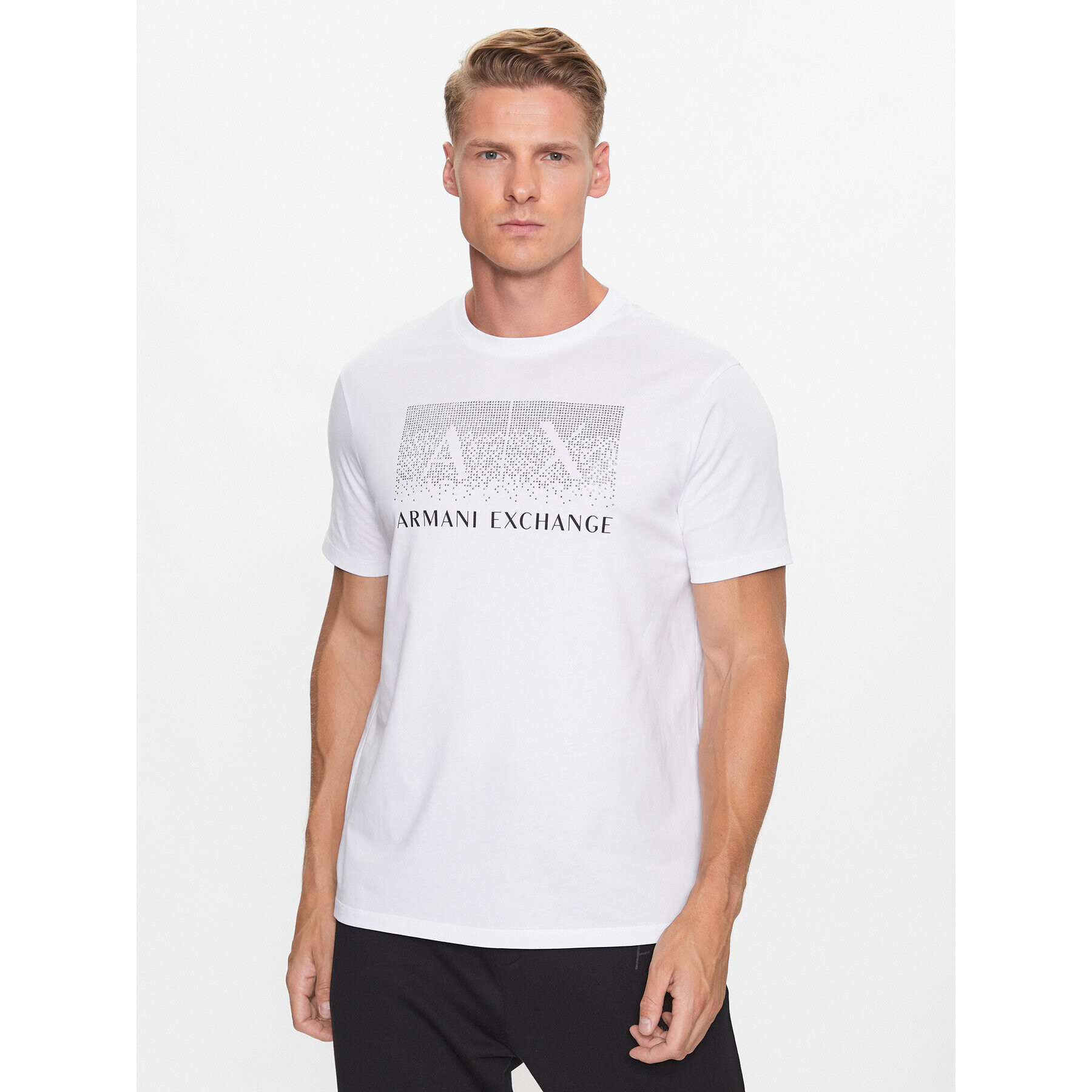 Armani Exchange Póló 6RZTKE ZJ8EZ 1100 Fekete Regular Fit - Pepit.hu