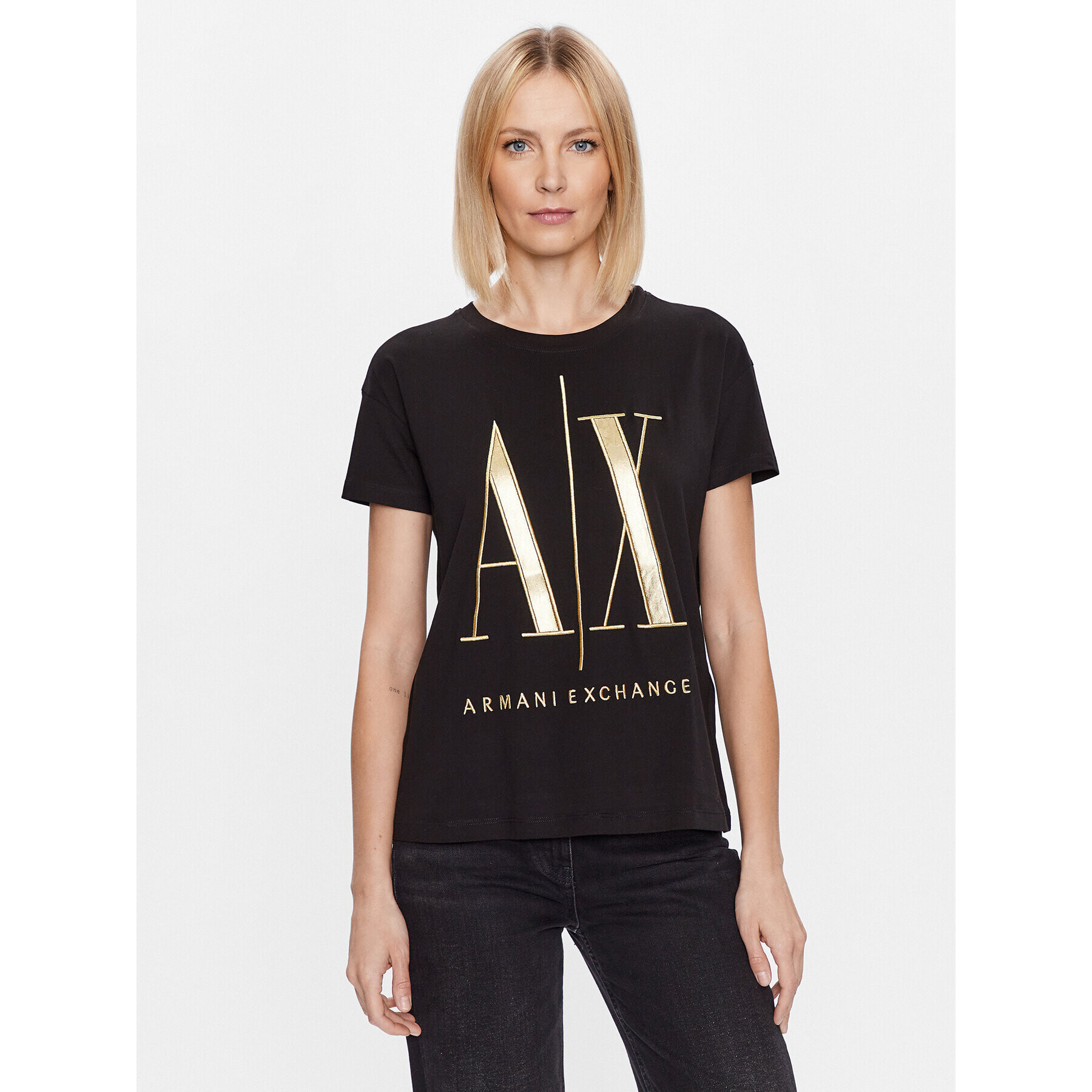 Armani Exchange Póló 8NYTMX YJG3Z 1200 Fekete Regular Fit - Pepit.hu