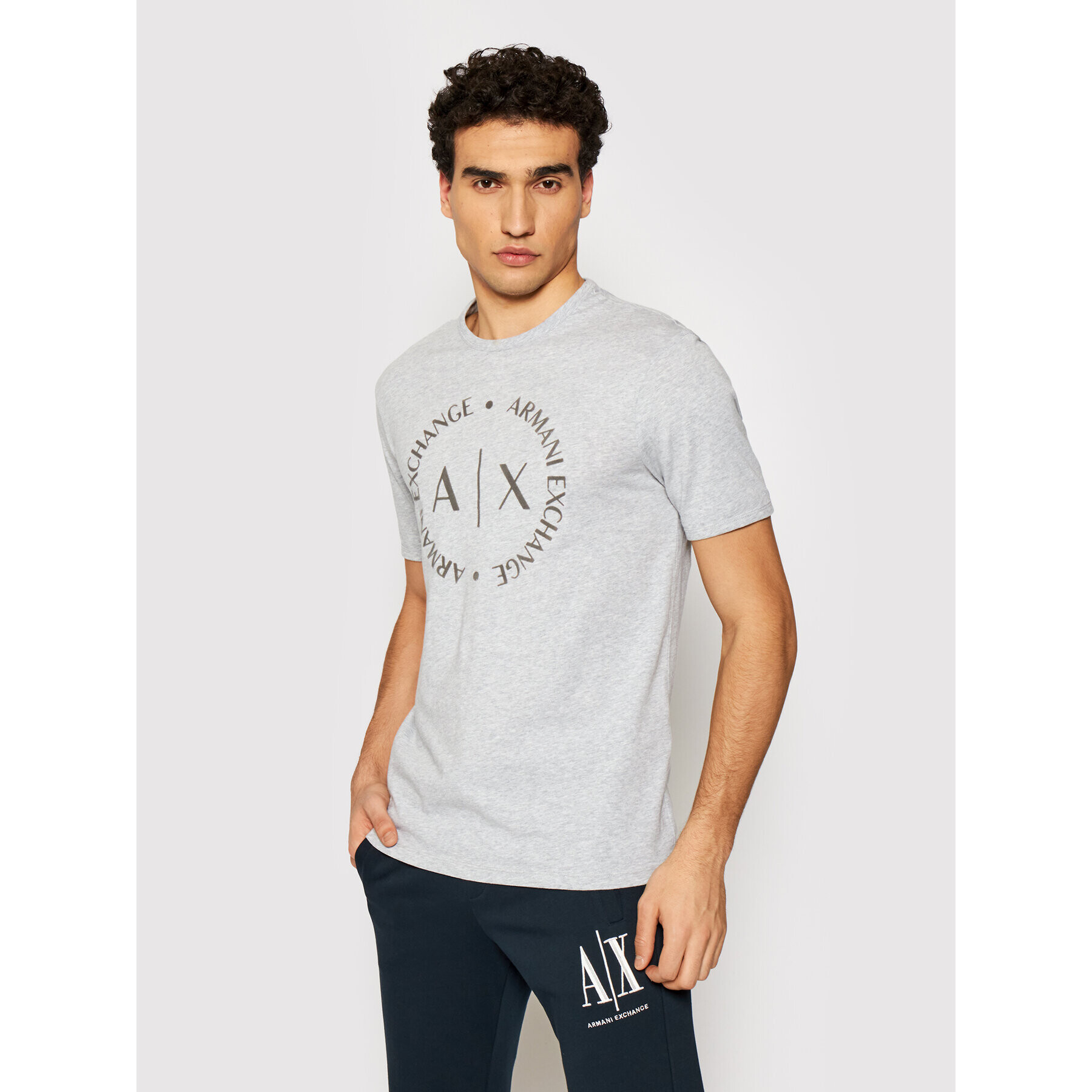 Armani Exchange Póló 8NZTCD Z8H4Z 3929 Szürke Regular Fit - Pepit.hu