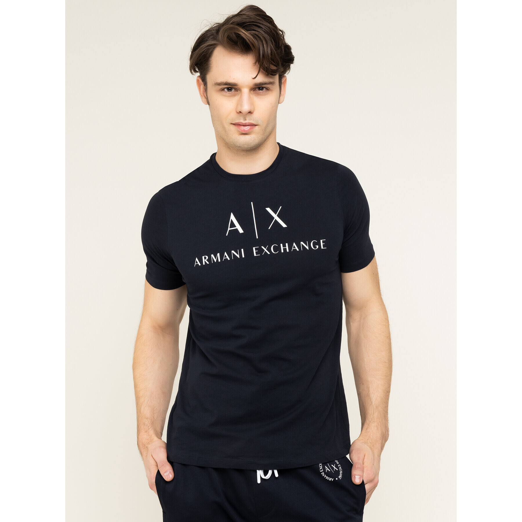 Armani Exchange Póló 8NZTCJ Z8H4Z 1510 Sötétkék Regular Fit - Pepit.hu