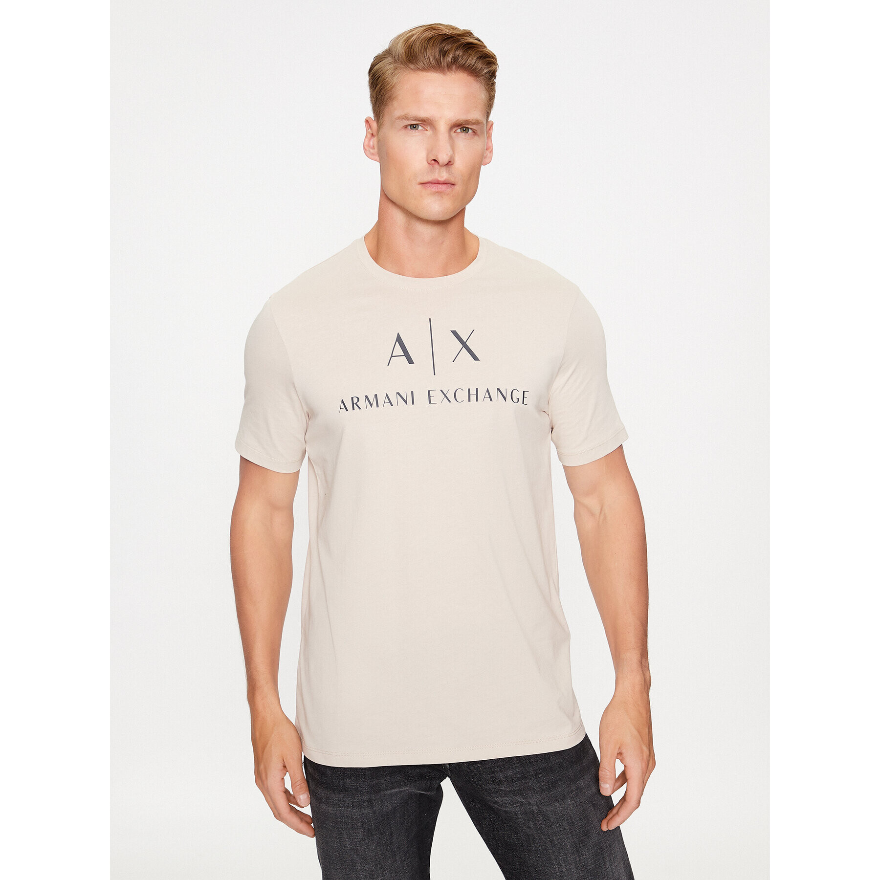 Armani Exchange Póló 8NZTCJ Z8H4Z 1934 Bézs Regular Fit - Pepit.hu