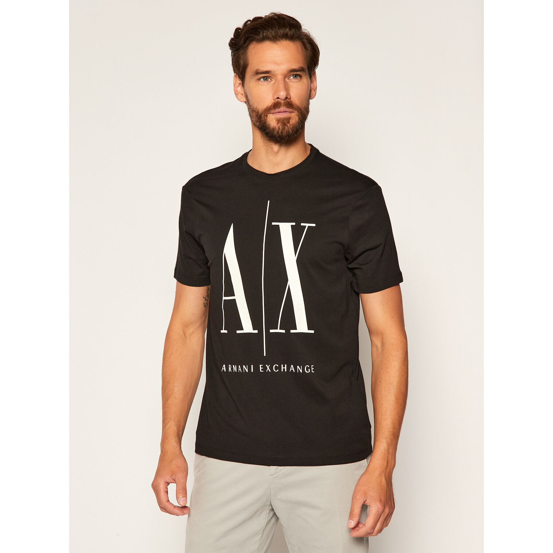 Armani Exchange Póló 8NZTPA ZJH4Z 1200 Fekete Regular Fit - Pepit.hu