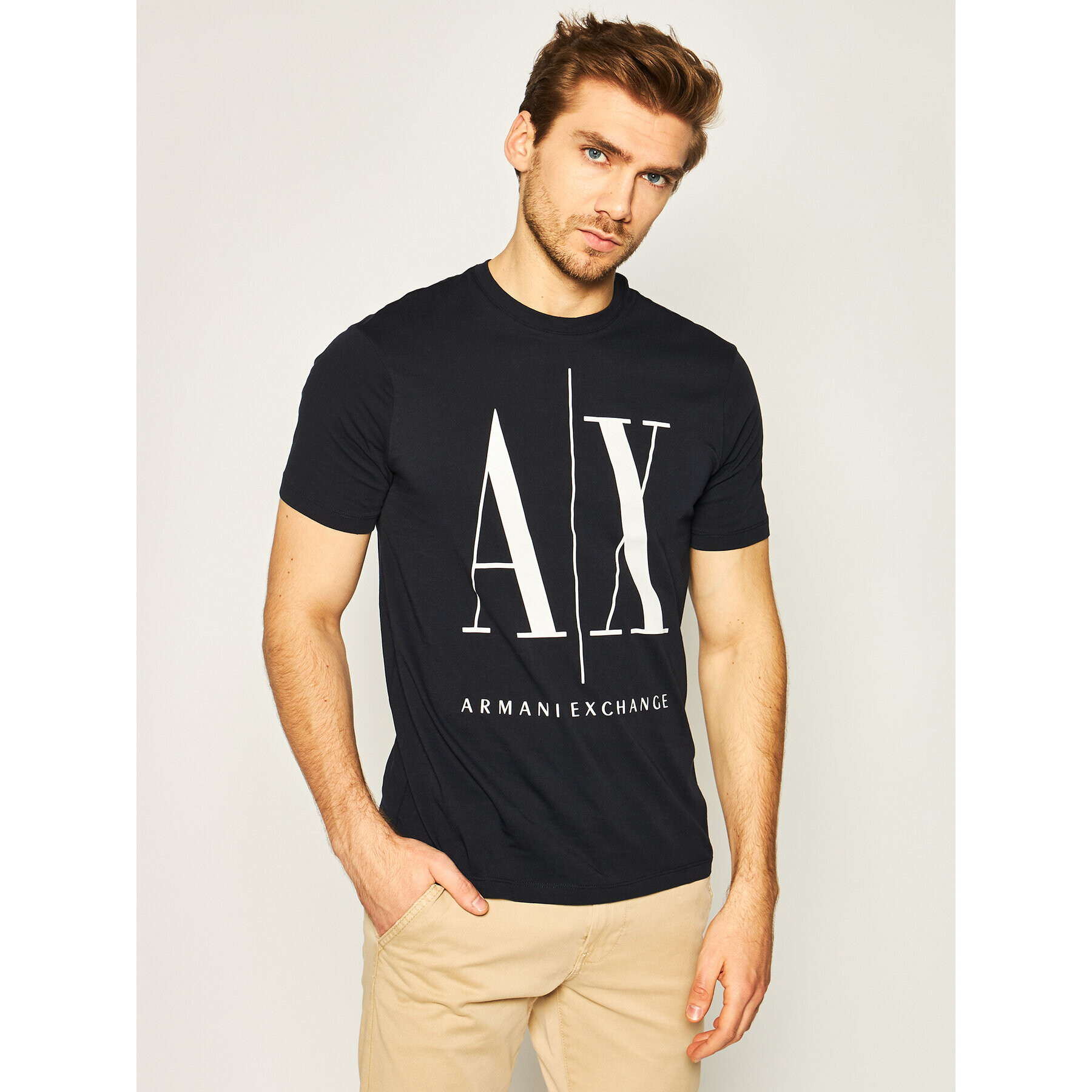 Armani Exchange Póló 8NZTPA ZJH4Z 1510 Sötétkék Regular Fit - Pepit.hu