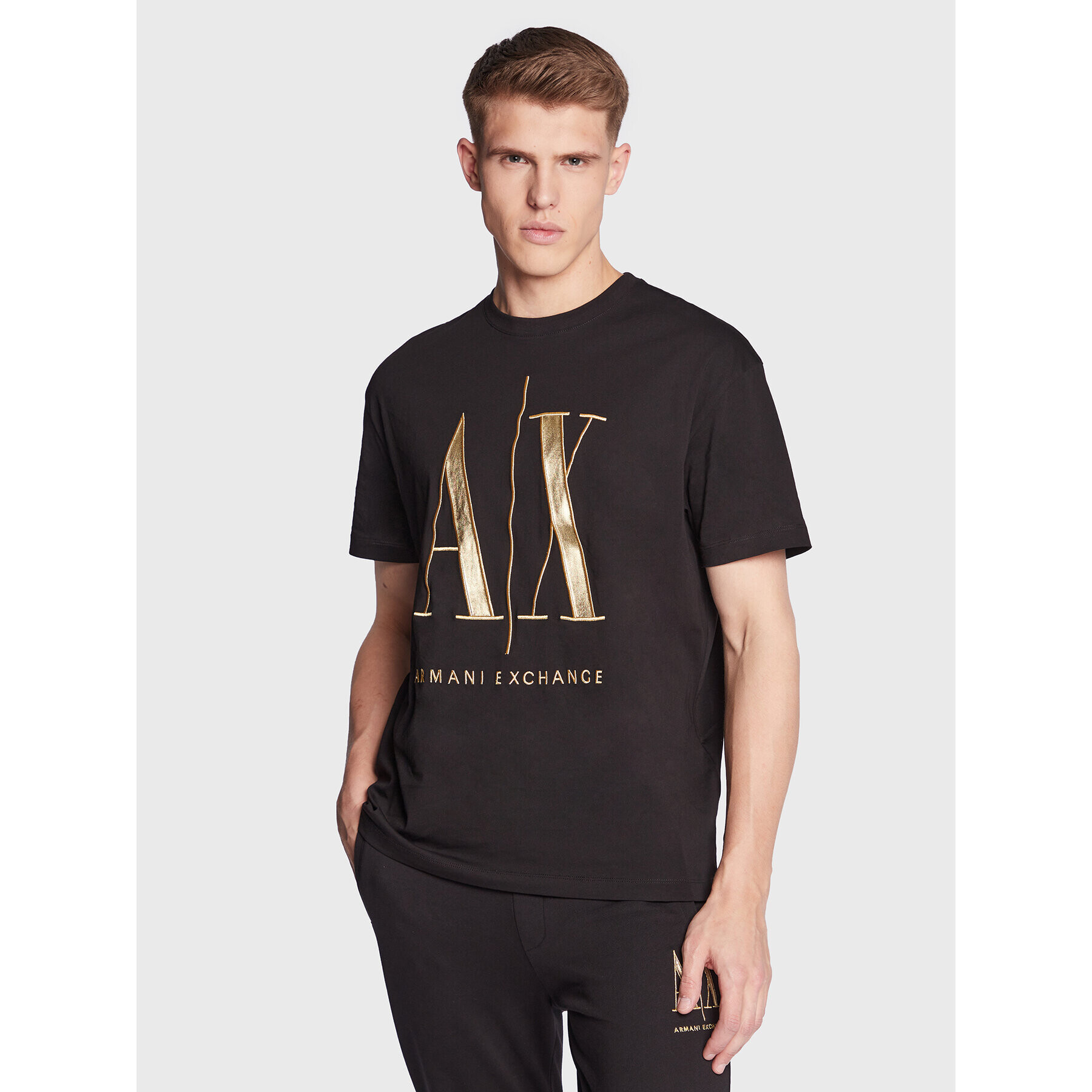 Armani Exchange Póló 8NZTPQ ZJH4Z 1200 Fekete Regular Fit - Pepit.hu