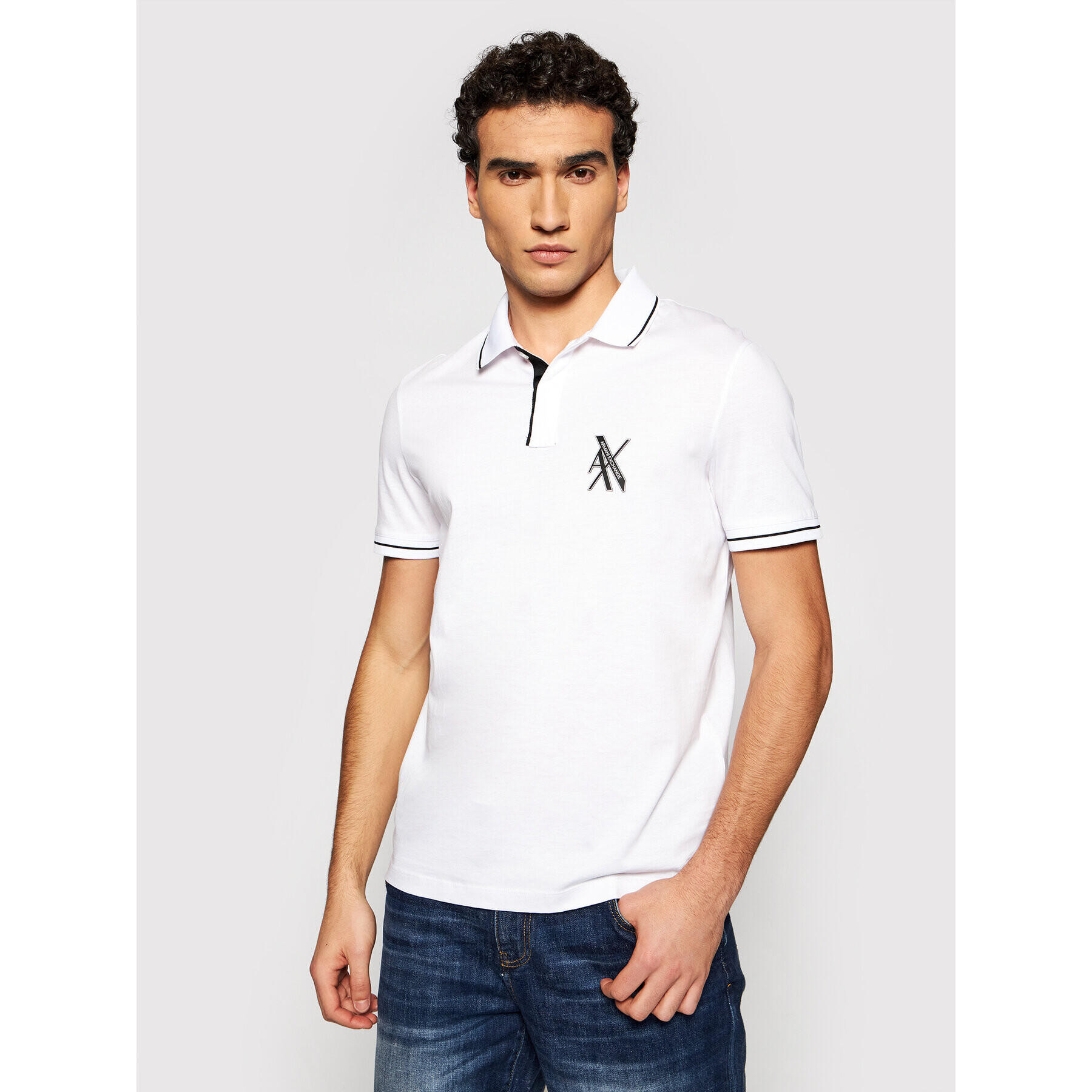 Armani Exchange Pólóing 3KZFLA ZJ9AZ 1100 Fehér Regular Fit - Pepit.hu