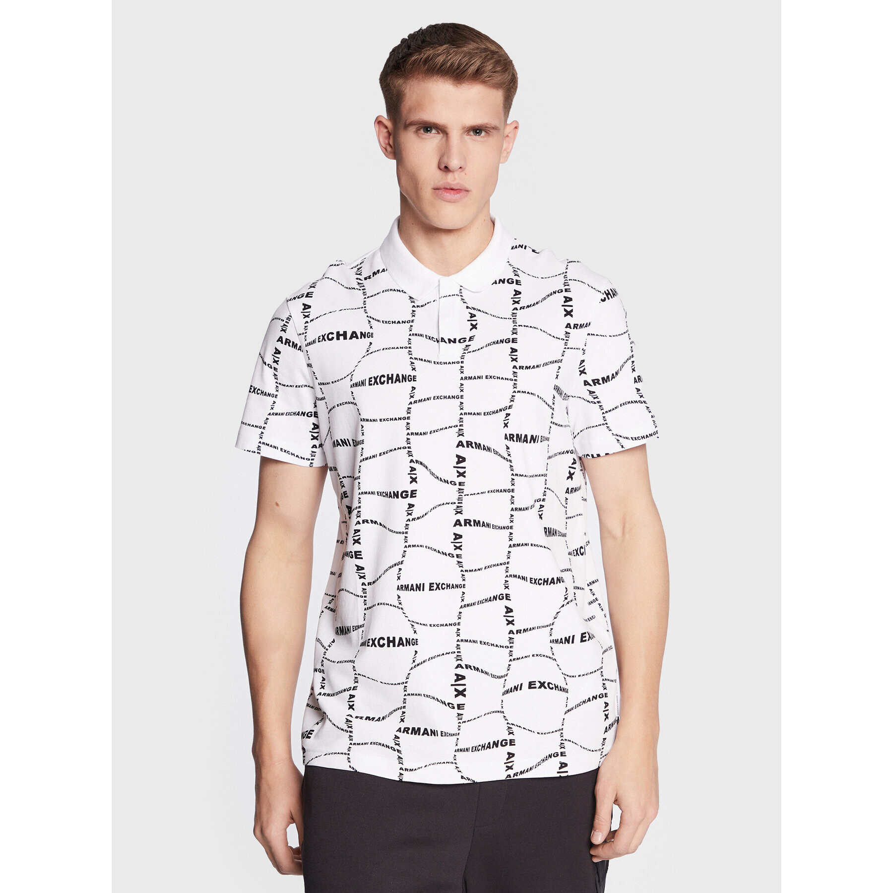 Armani Exchange Pólóing 3RZFAE ZJ9ZZ 21BW Fehér Regular Fit - Pepit.hu