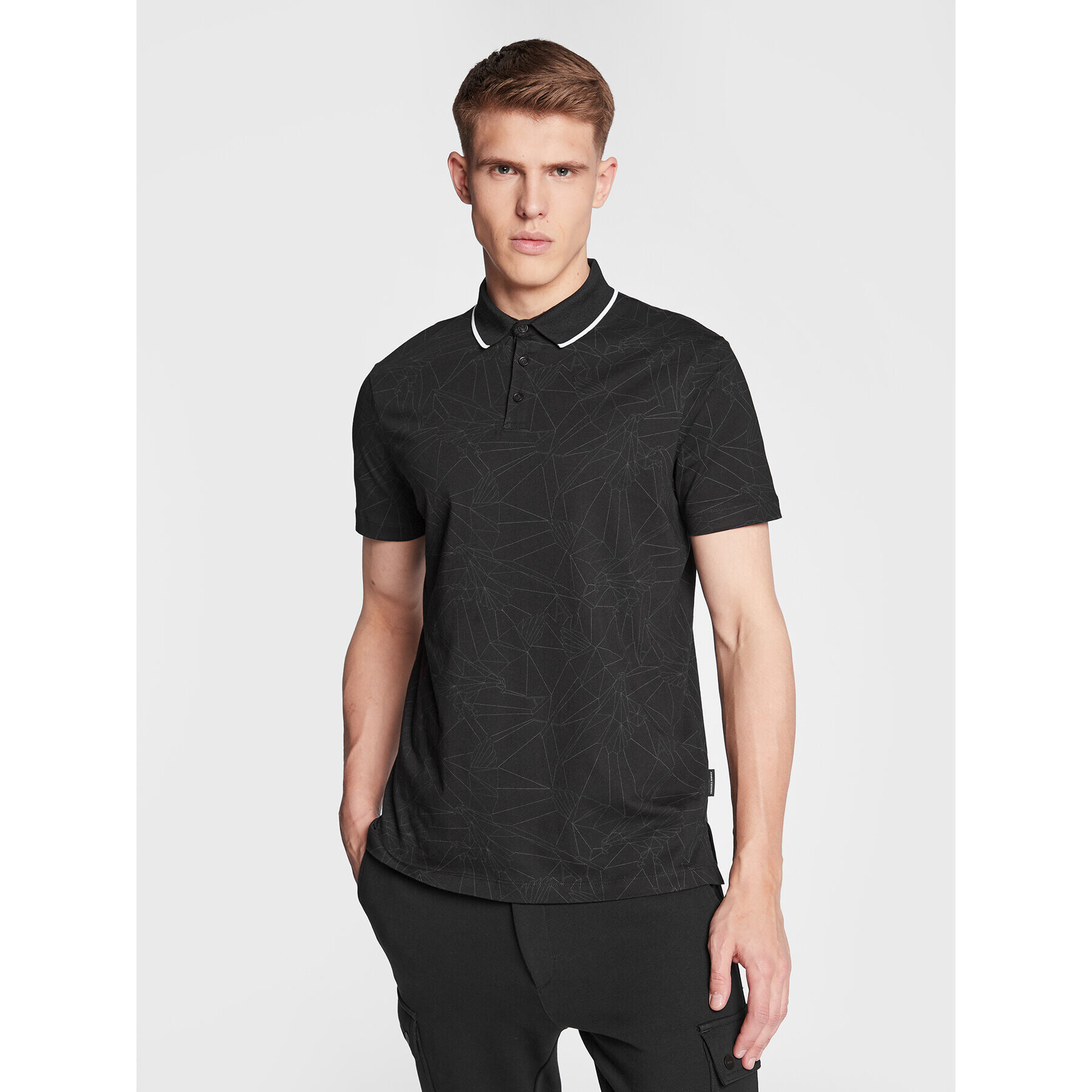 Armani Exchange Pólóing 3RZFAQ ZJ9TZ 8271 Fekete Regular Fit - Pepit.hu