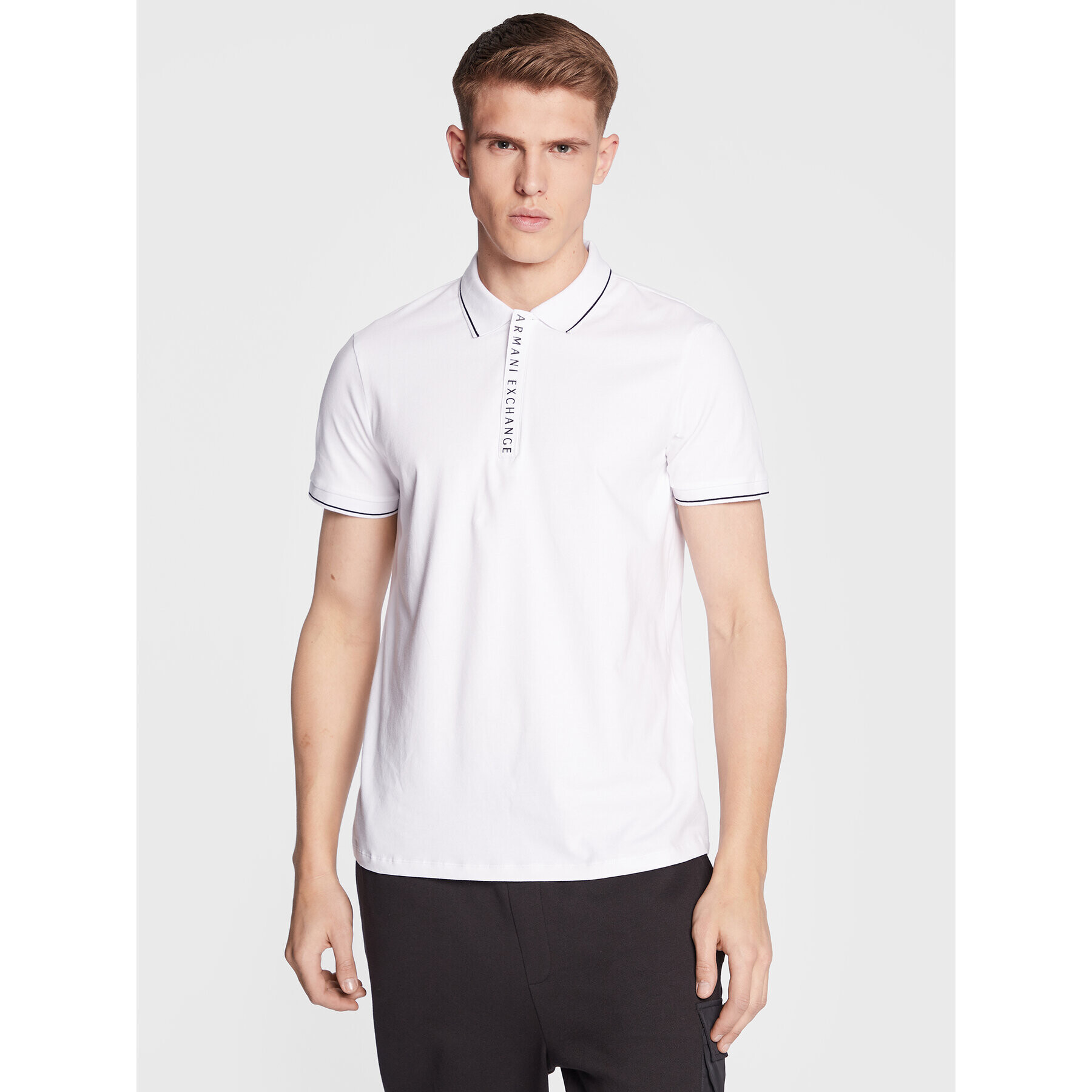 Armani Exchange Pólóing 8NZF71 ZJH2Z 1100 Fehér Regular Fit - Pepit.hu