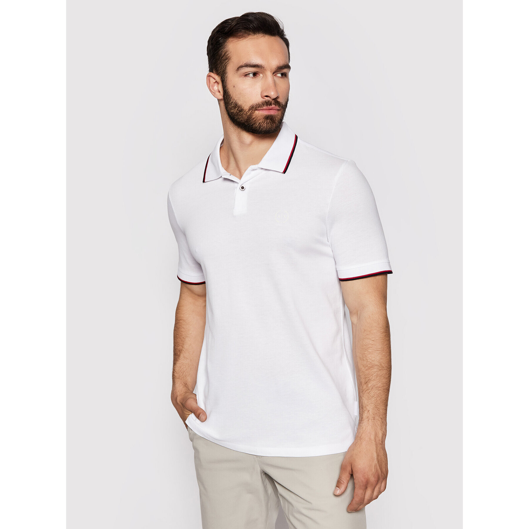 Armani Exchange Pólóing 8NZF75 Z8M5Z 1100 Fehér Regular Fit - Pepit.hu