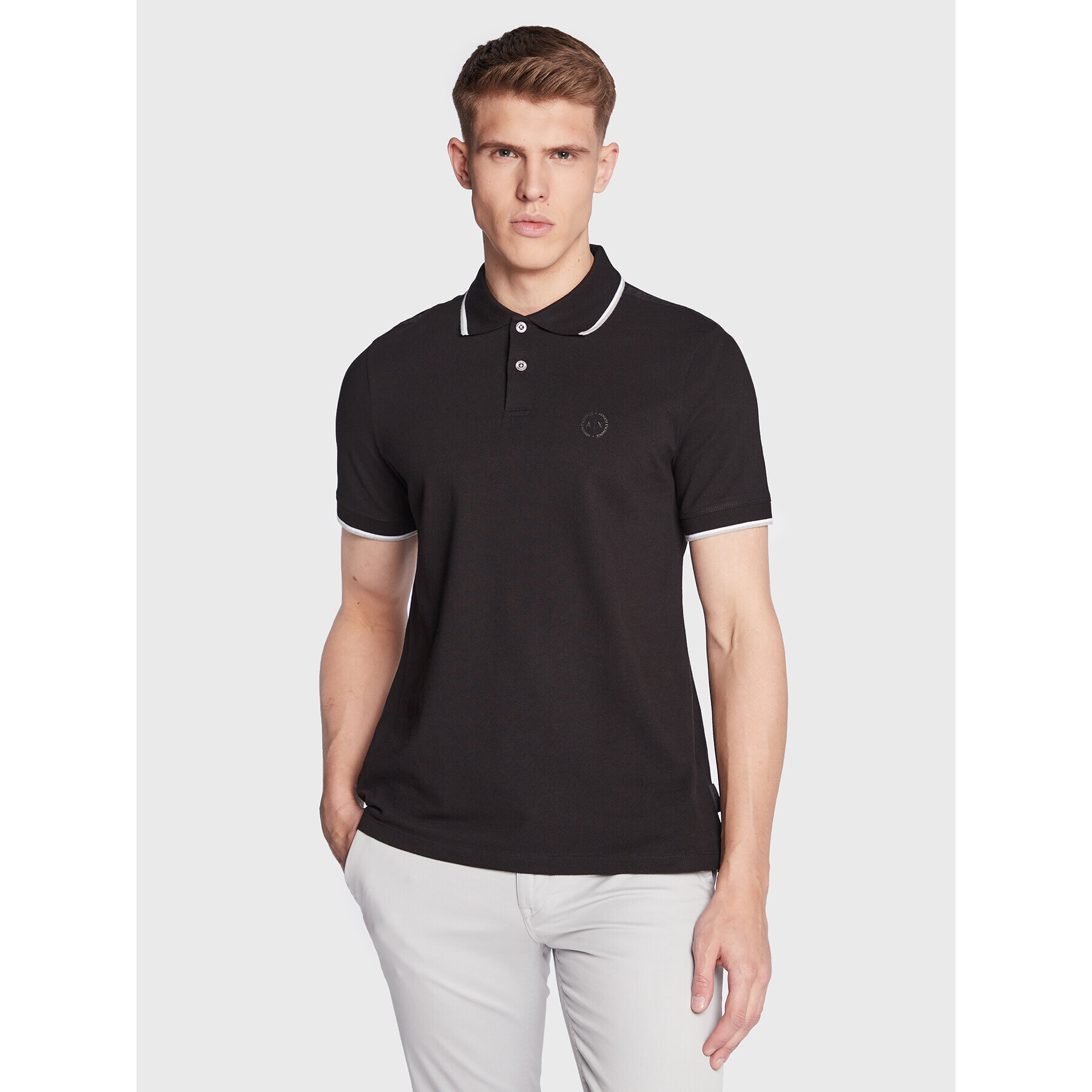 Armani Exchange Pólóing 8NZF75 Z8M5Z 1200 Fekete Regular Fit - Pepit.hu