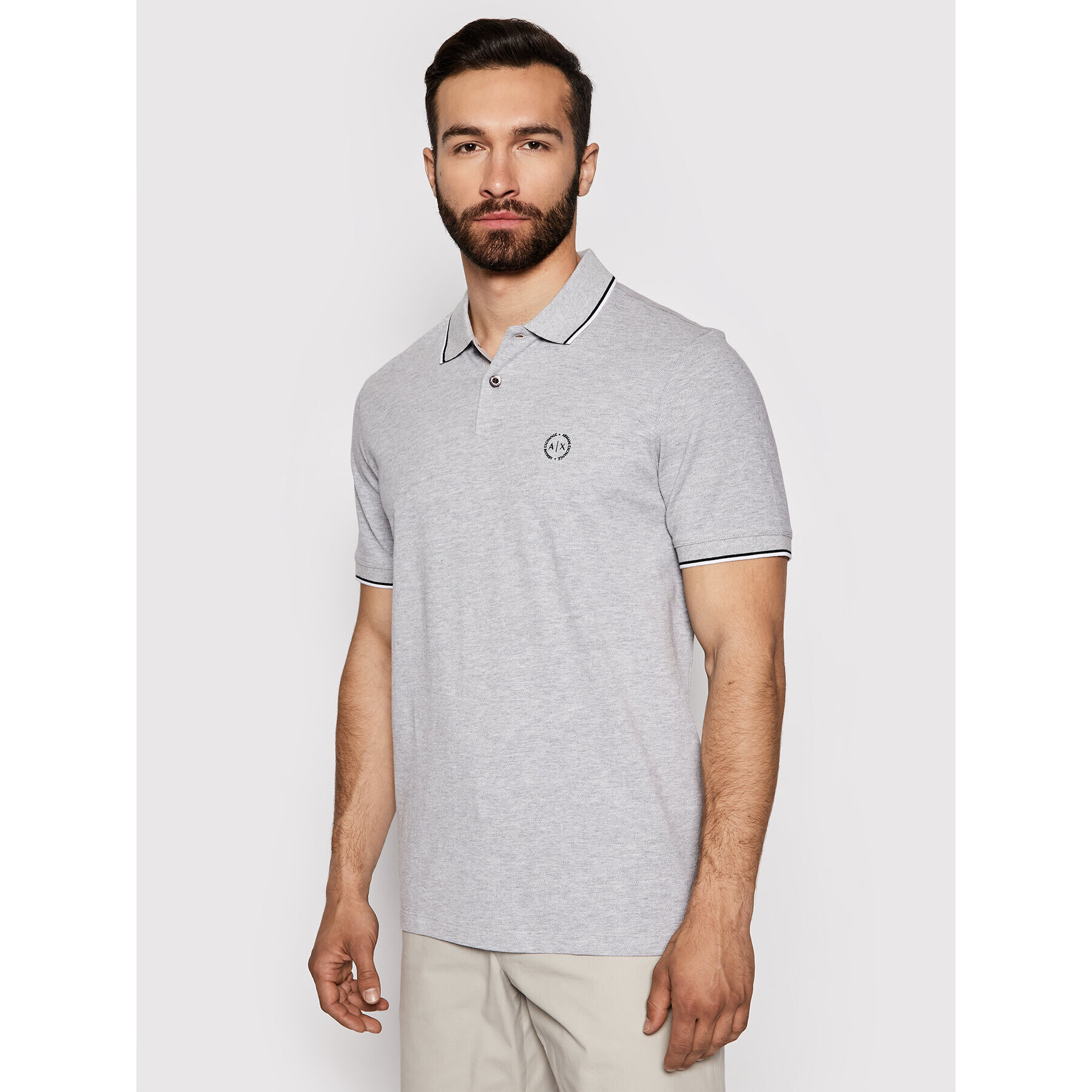 Armani Exchange Pólóing 8NZF75 Z8M5Z 3929 Szürke Regular Fit - Pepit.hu