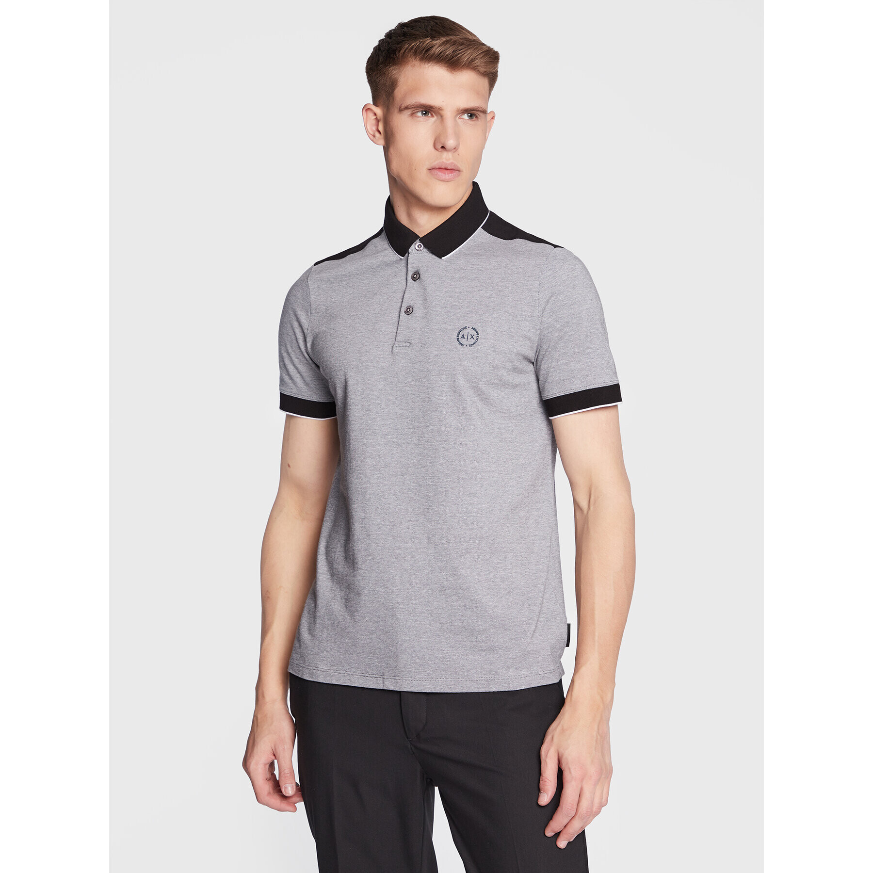 Armani Exchange Pólóing 8NZF76 Z8M5Z 1200 Szürke Regular Fit - Pepit.hu