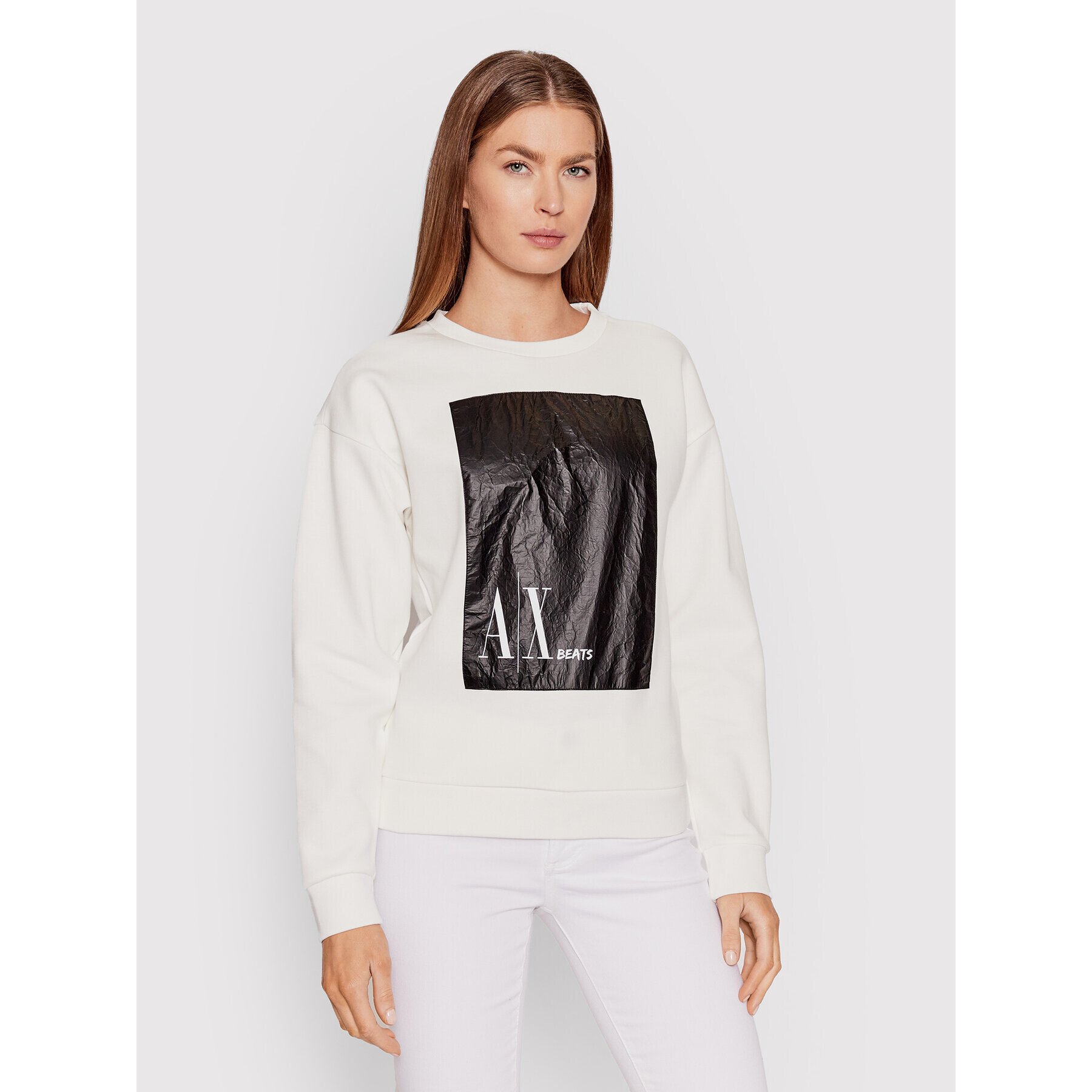 Armani Exchange Pulóver 3LYM31 YJU1Z 1100 Fehér Regular Fit - Pepit.hu