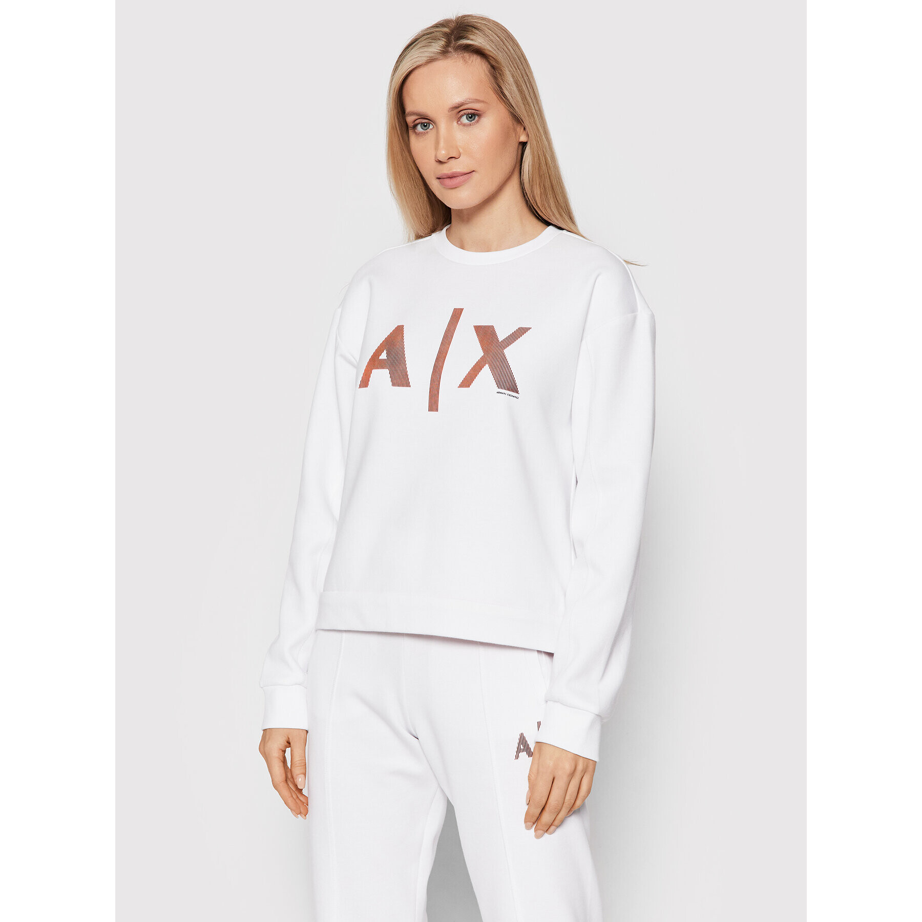 Armani Exchange Pulóver 3LYM79 YJ9UZ 1100 Fehér Regular Fit - Pepit.hu