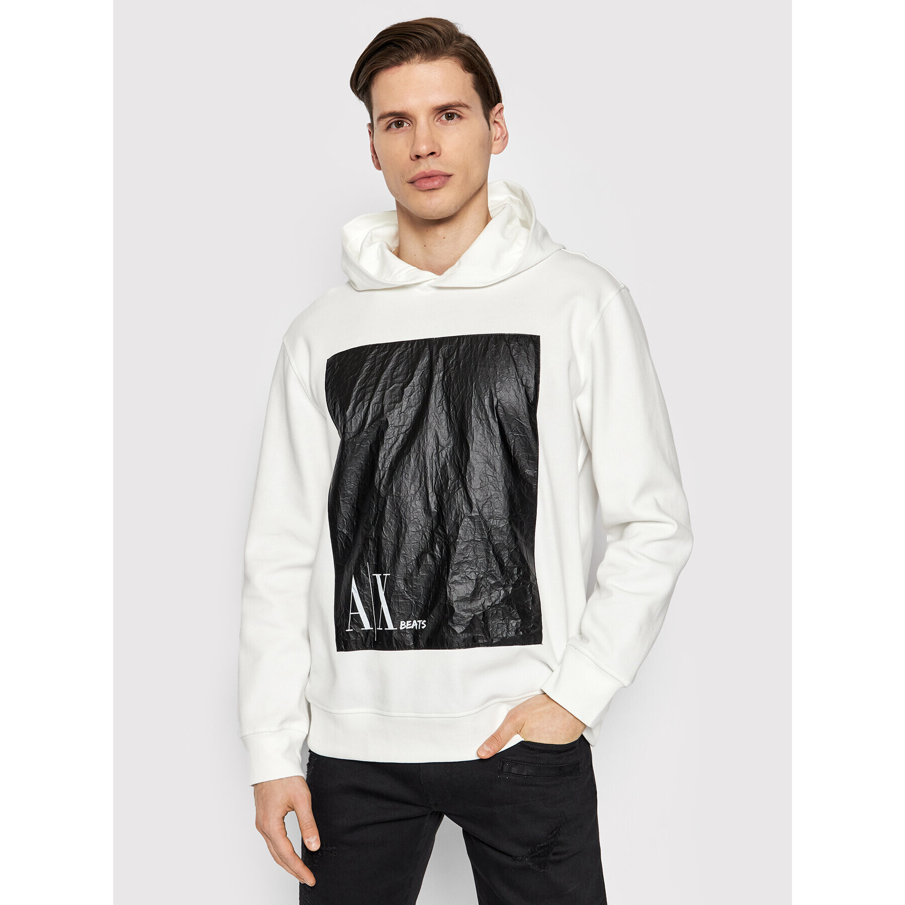 Armani Exchange Pulóver 3LZMJE ZJYAZ 2181 Fehér Regular Fit - Pepit.hu