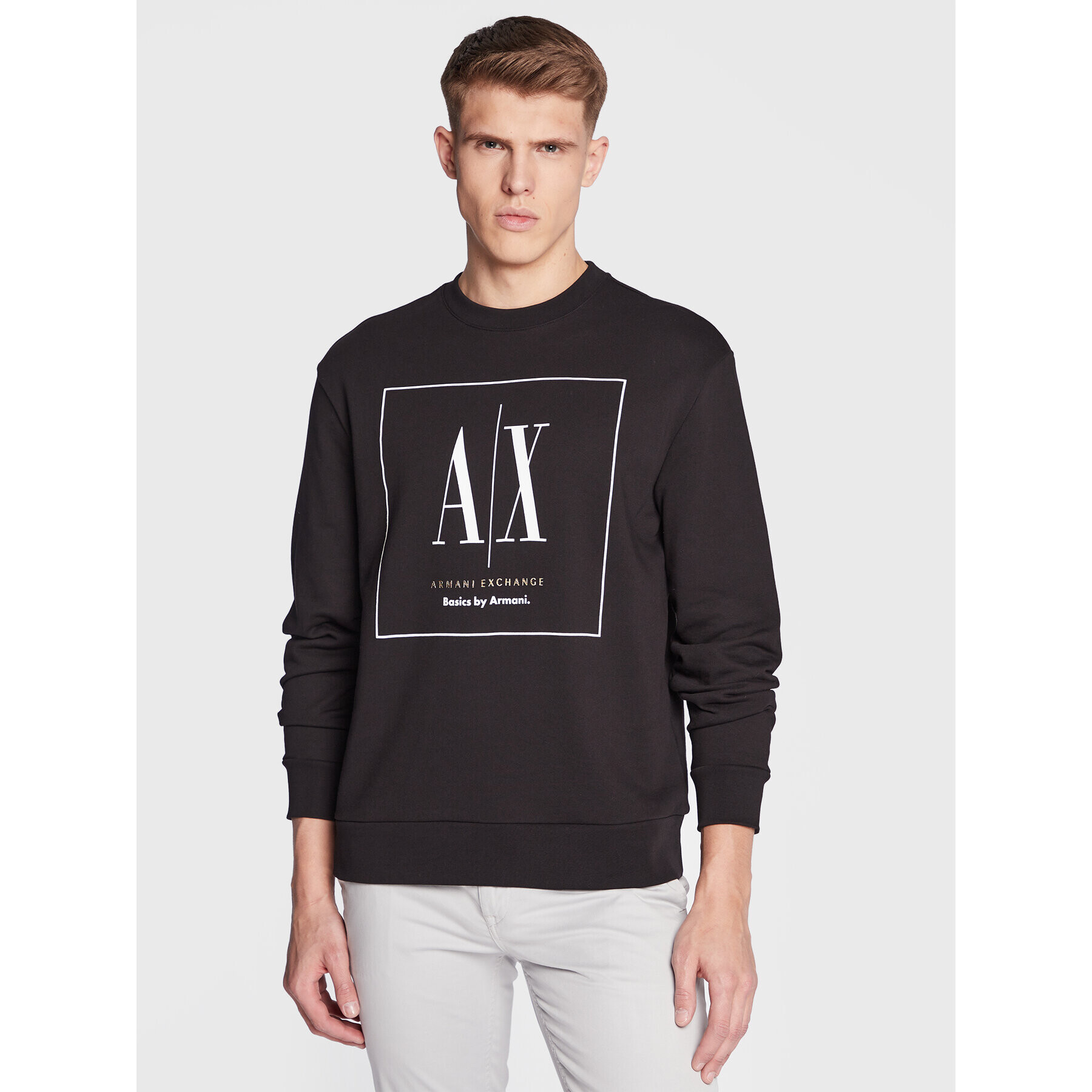 Armani Exchange Pulóver 3RZMAB ZJ83Z 1200 Fekete Regular Fit - Pepit.hu