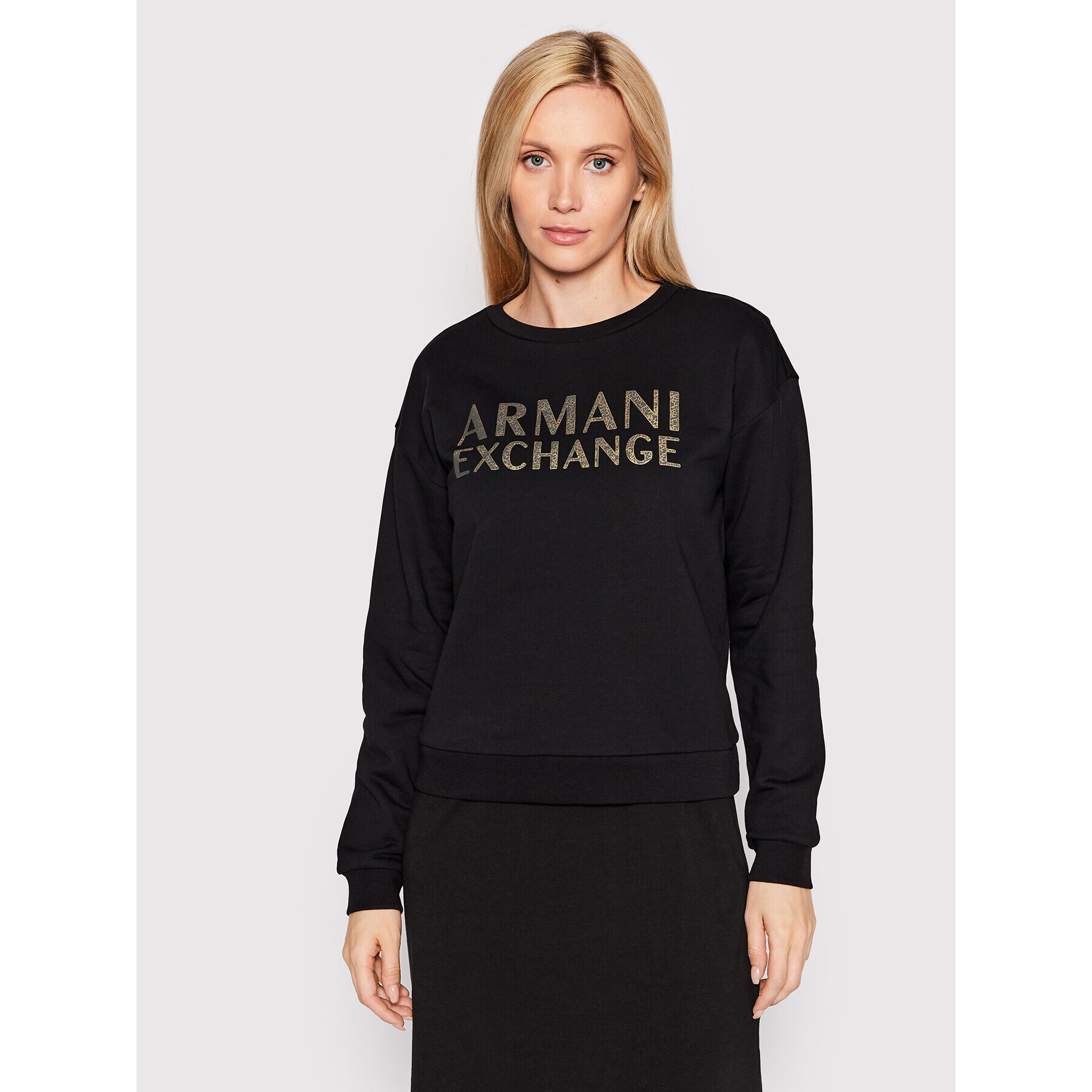 Armani Exchange Pulóver 6LYM66 YJBSZ 1200 Fekete Regular Fit - Pepit.hu