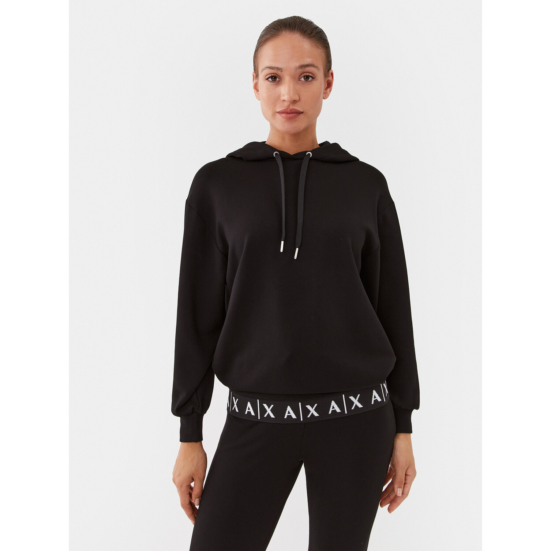 Armani Exchange Pulóver 6RYM61 YJEGZ 1200 Fekete Regular Fit - Pepit.hu