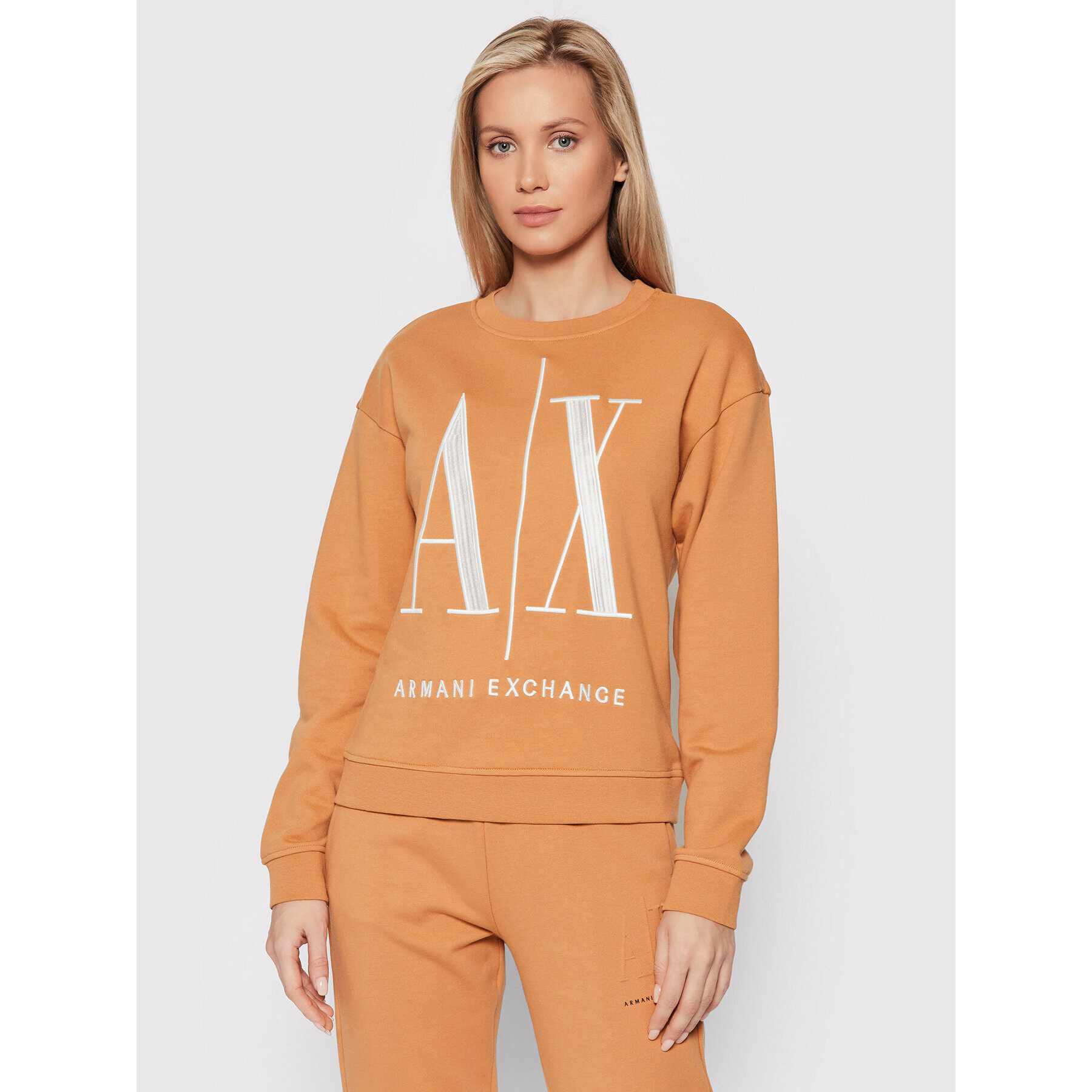 Armani Exchange Pulóver 8NYM02 YJ68Z 1764 Barna Regular Fit - Pepit.hu