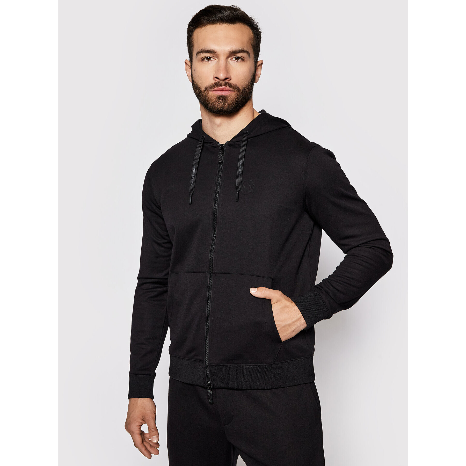 Armani Exchange Pulóver 8NZM74 Z9N1Z 1200 Fekete Regular Fit - Pepit.hu