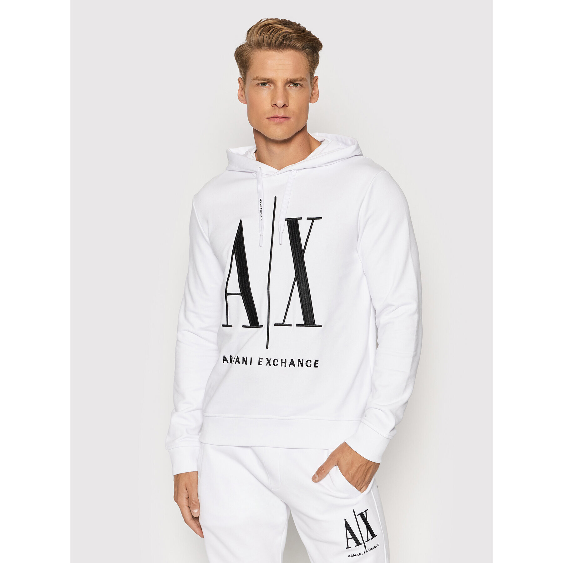 Armani Exchange Pulóver 8NZMPC ZJ1ZZ 1100 Fehér Regular Fit - Pepit.hu