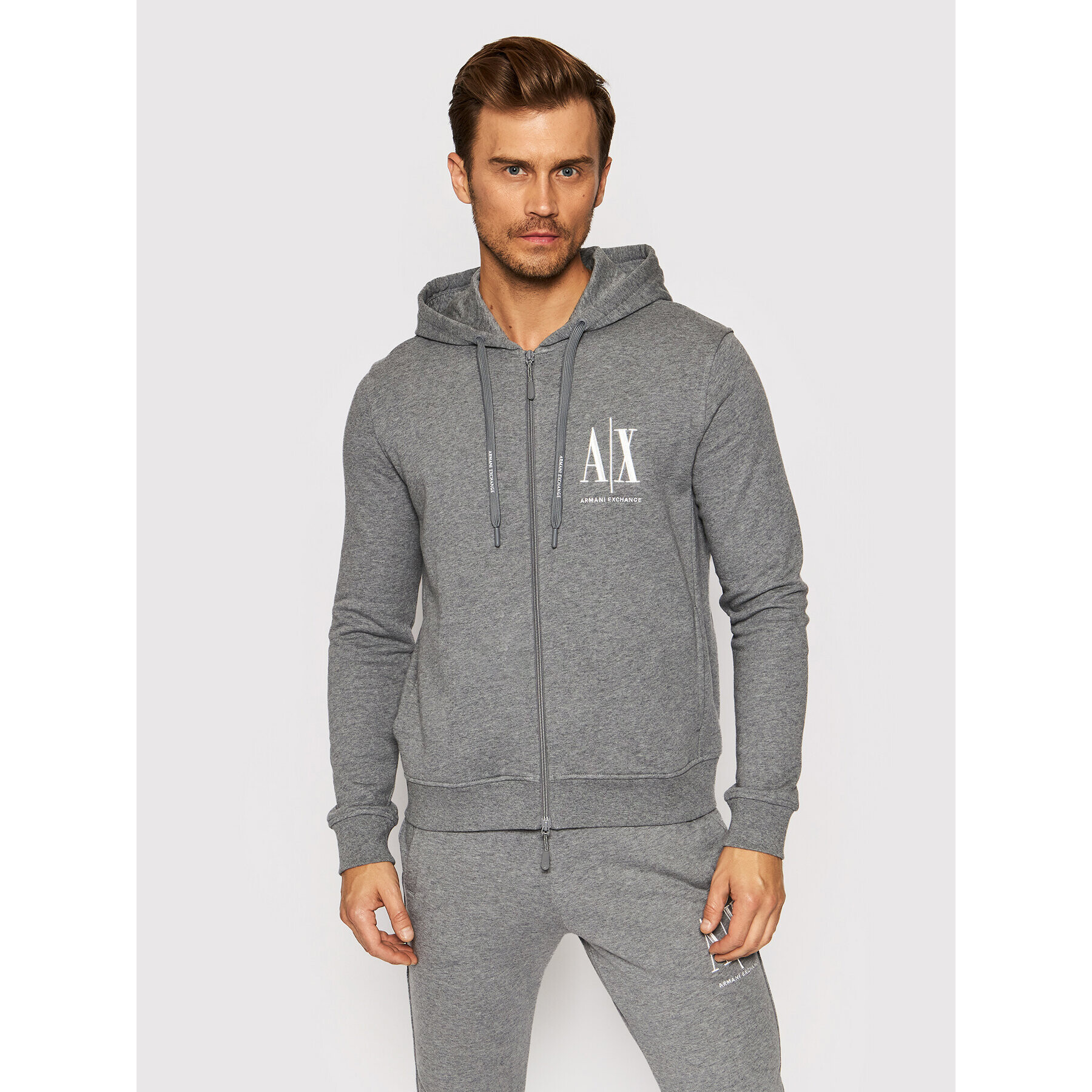 Armani Exchange Pulóver 8NZMPP ZJ1ZZ 3930 Szürke Regular Fit - Pepit.hu